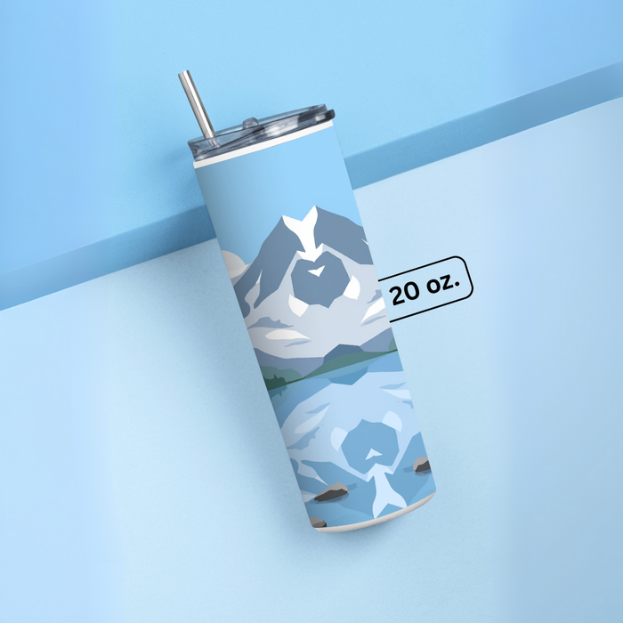 " MOUNTAIN ART- Nature" Tumbler with Metal Straw