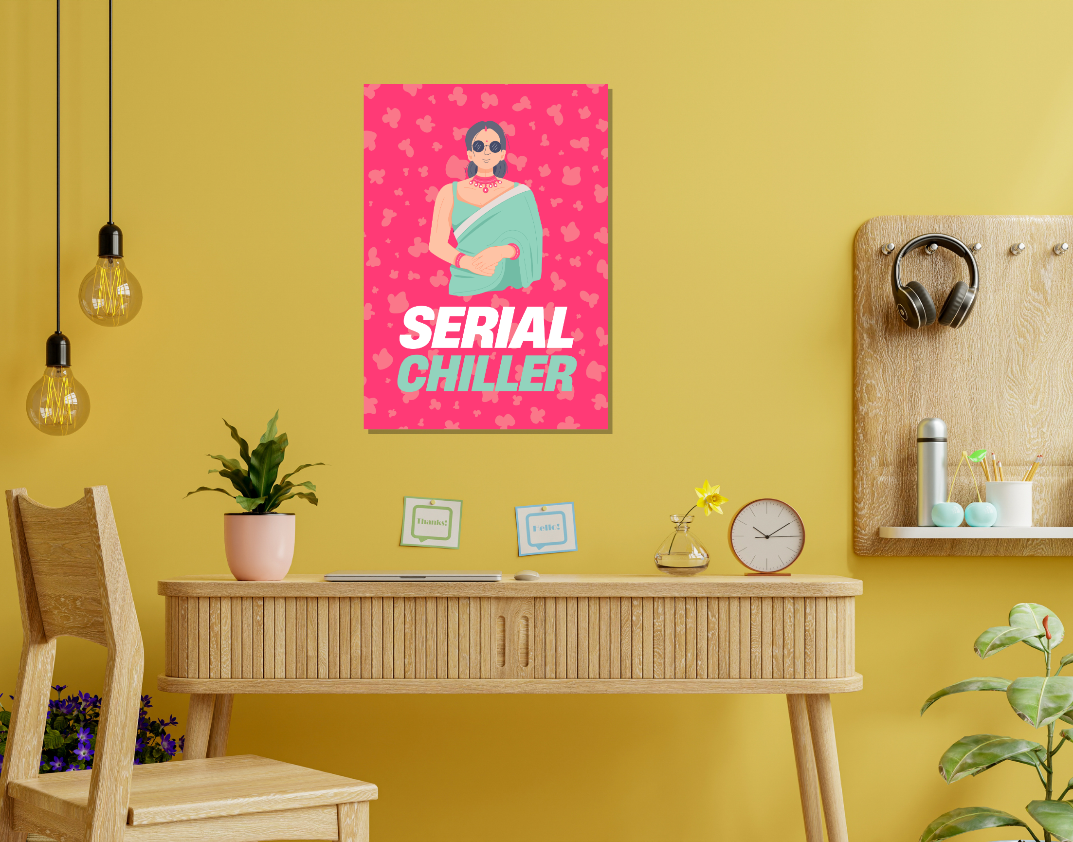 "SERIAL CHILLER-WOMEN EDITION"- Shiny & Sturdy Metallic Poster Art That Pops & Sticks (Literally!)