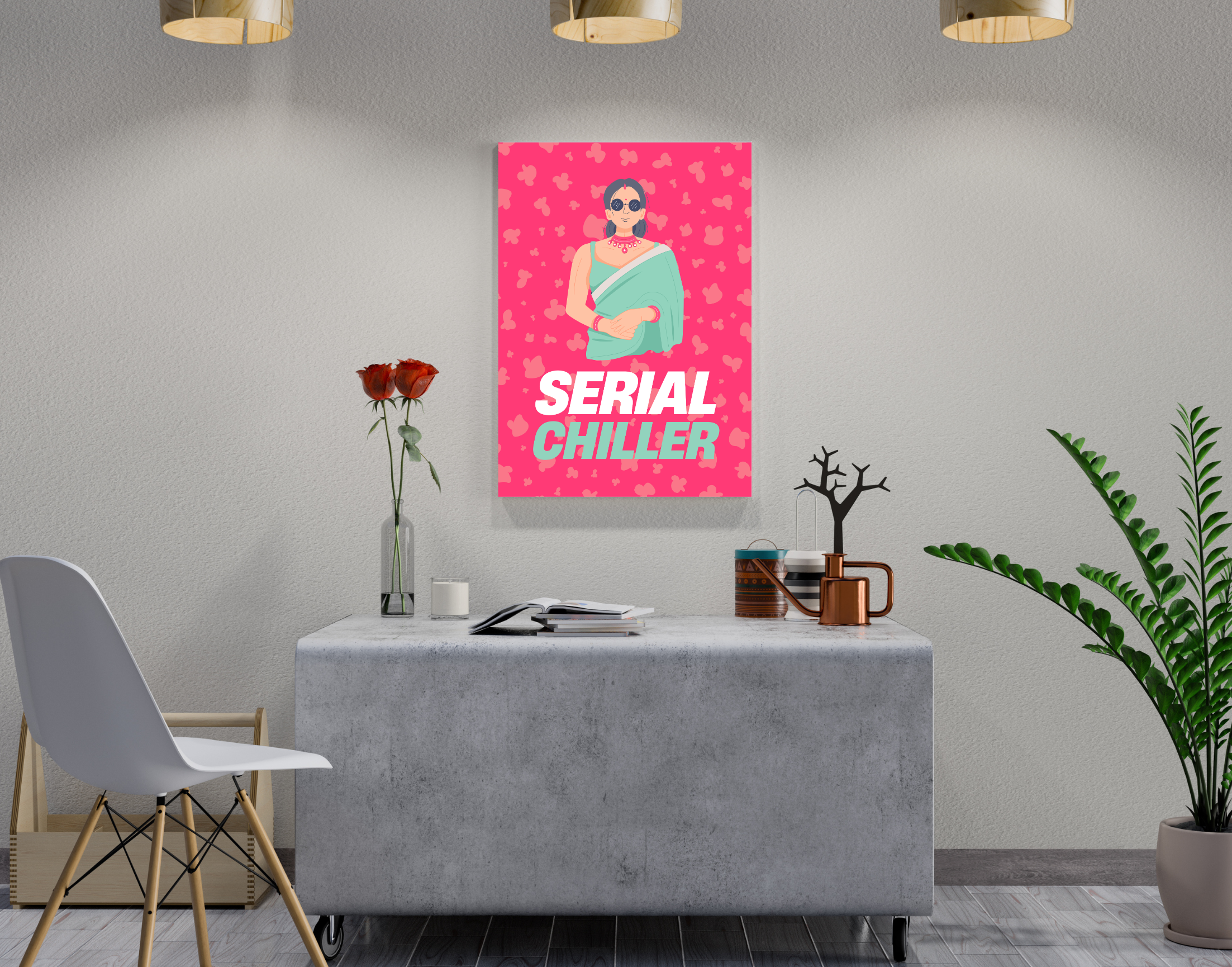 "SERIAL CHILLER-WOMEN EDITION"- Shiny & Sturdy Metallic Poster Art That Pops & Sticks (Literally!)