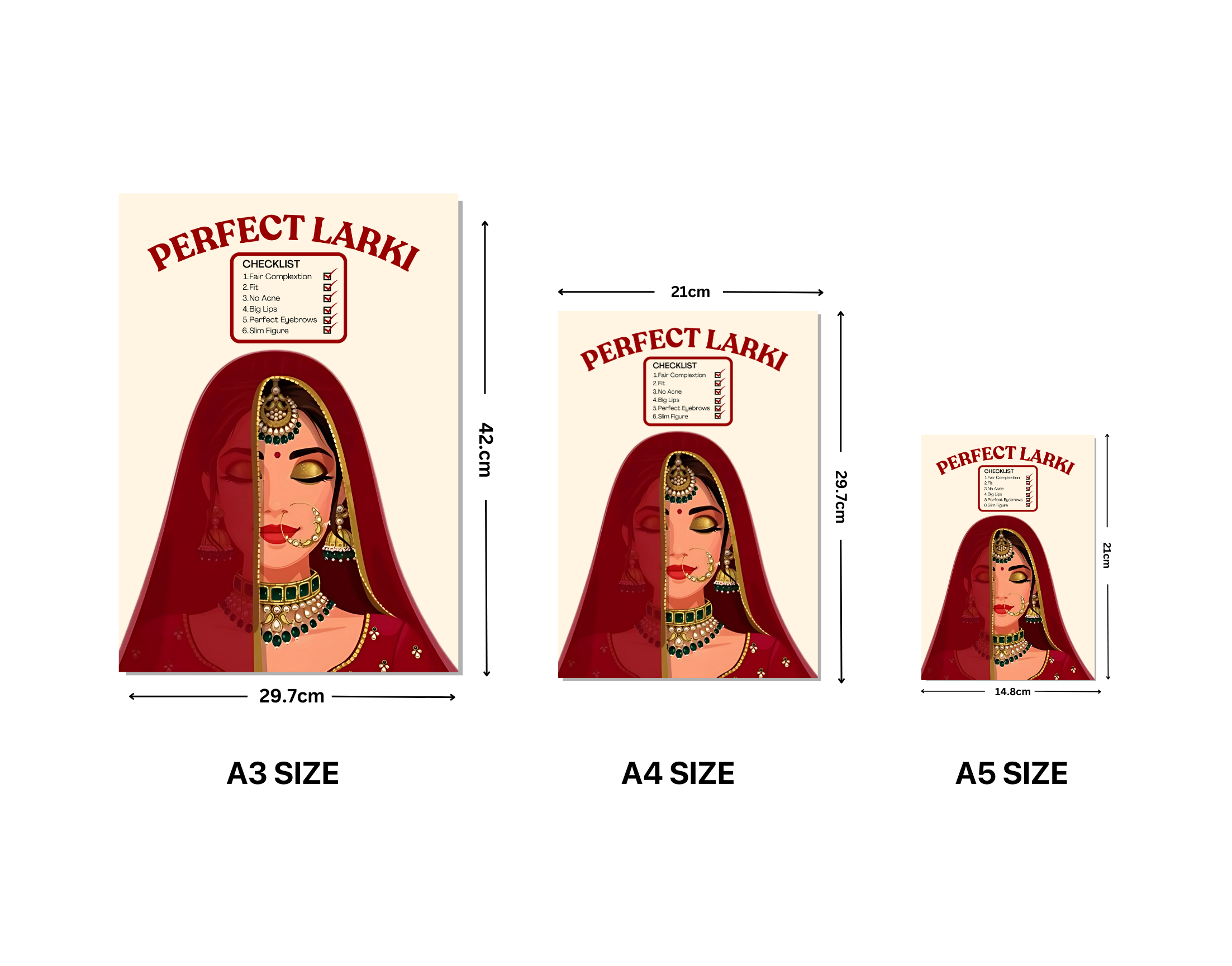 "PERFECT LARKI-WOMEN EDITION"- Shiny & Sturdy Metallic Poster Art That Pops & Sticks (Literally!)