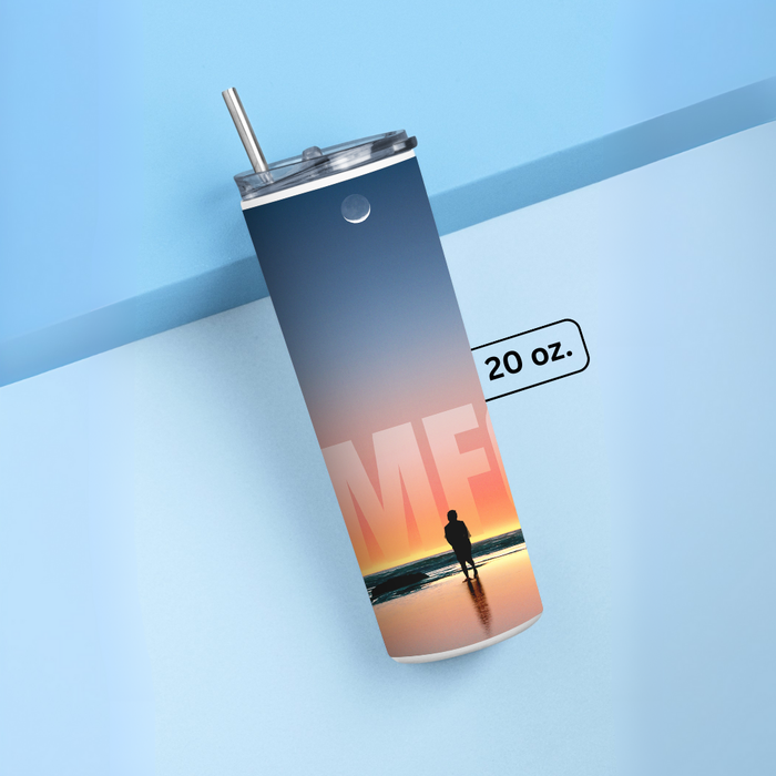 "COMFORT IN SEA" Tumbler with Metal Straw