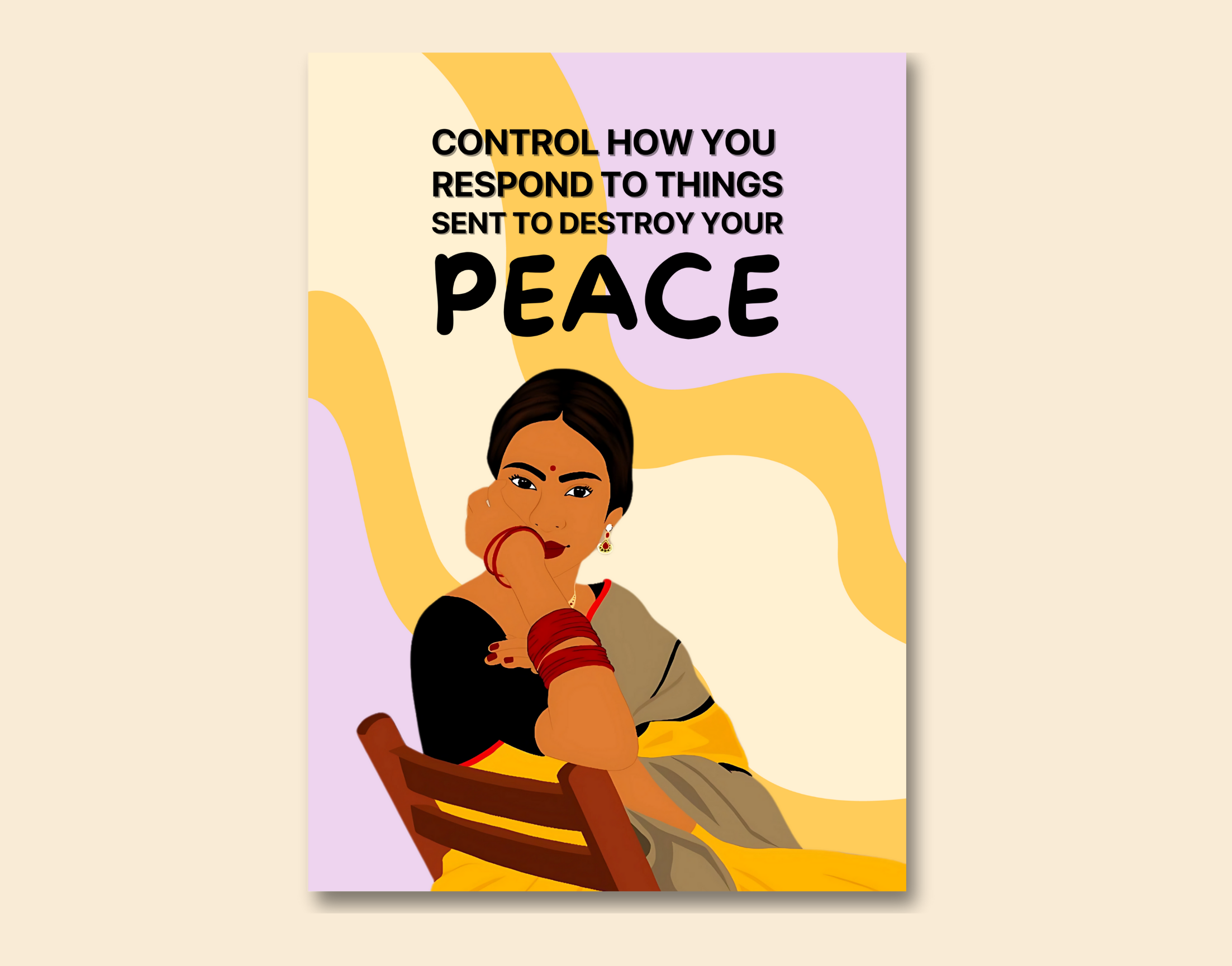 "PEACE-WOMEN EDITION"- Shiny & Sturdy Metallic Poster Art That Pops & Sticks (Literally!)