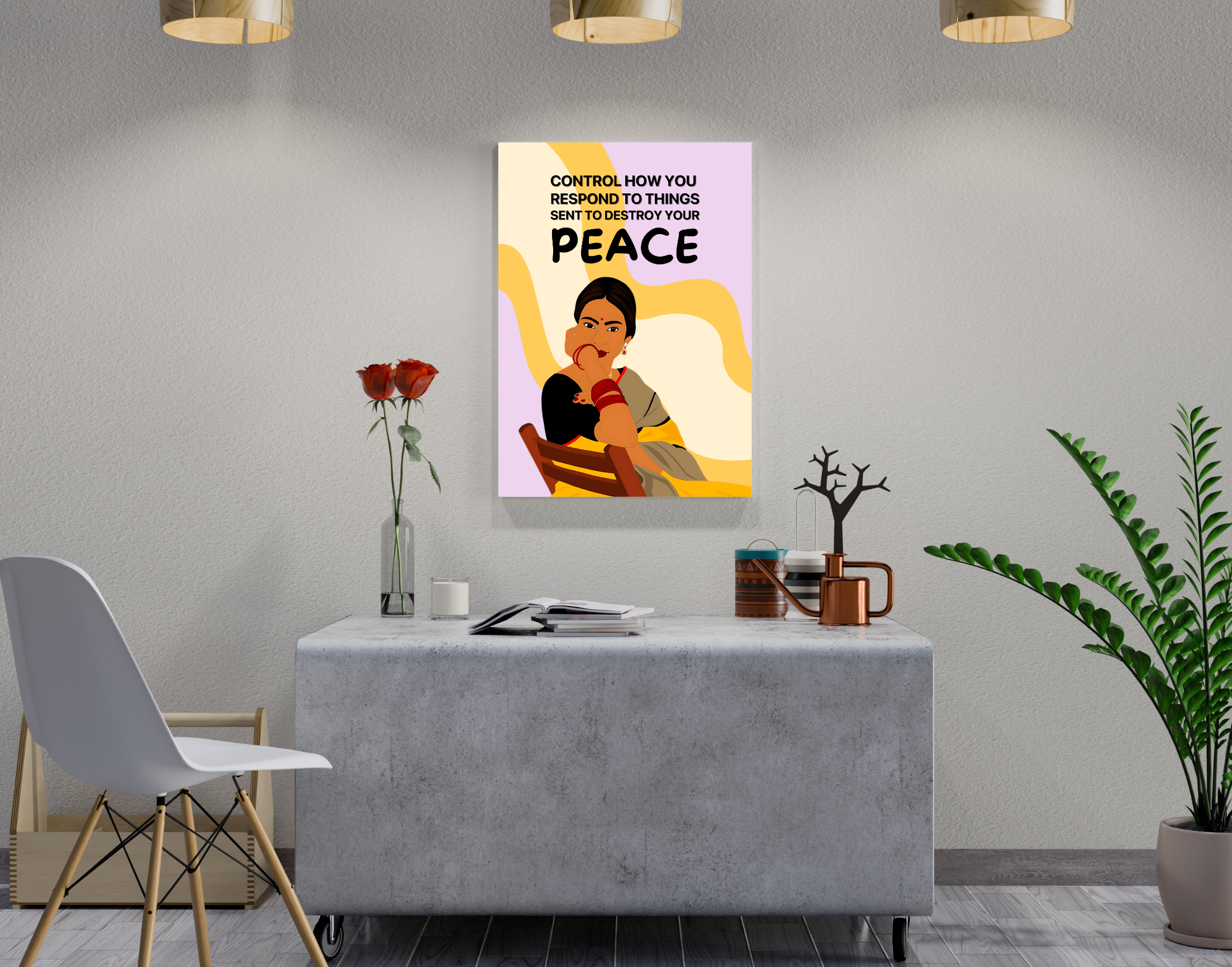 "PEACE-WOMEN EDITION"- Shiny & Sturdy Metallic Poster Art That Pops & Sticks (Literally!)