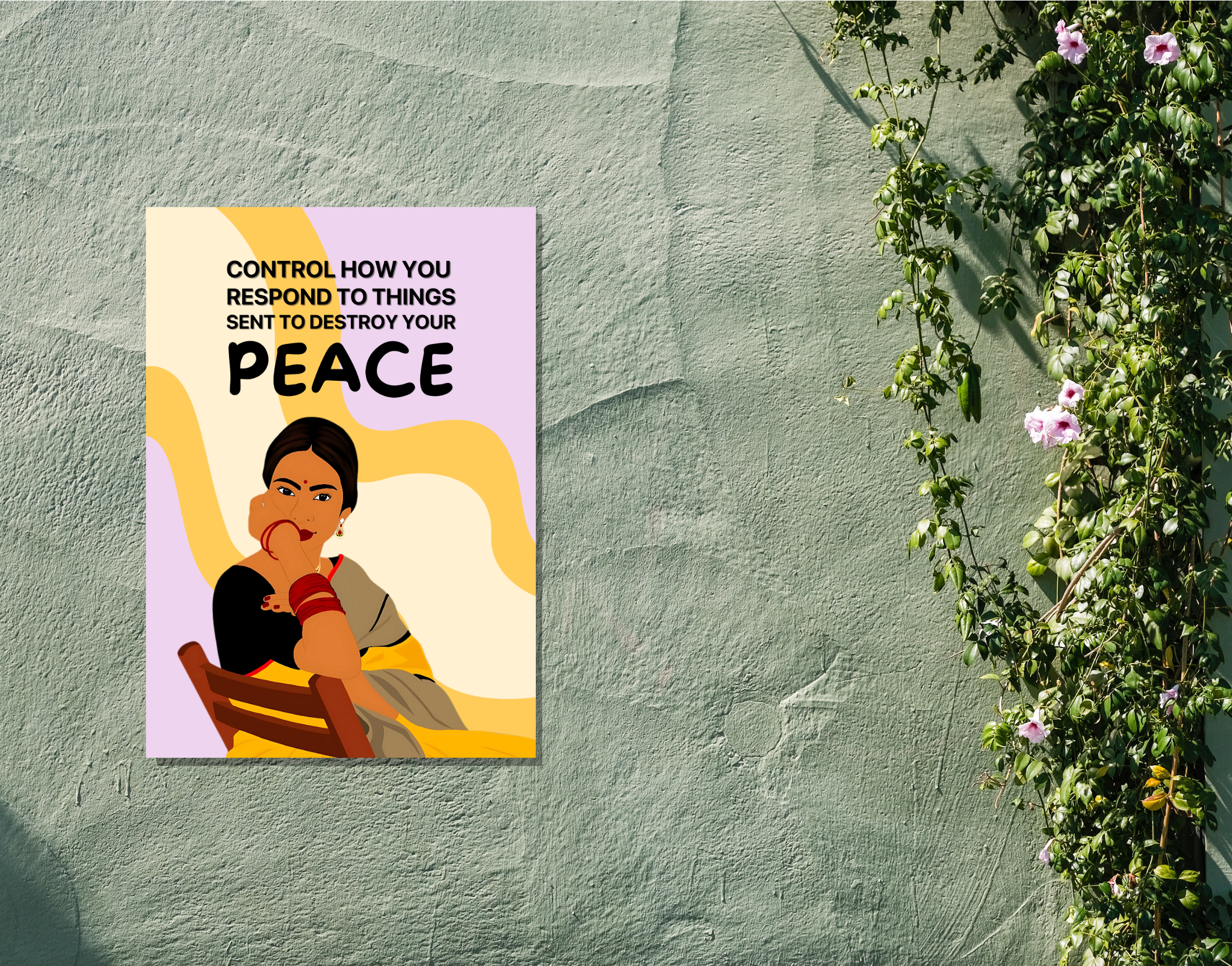 "PEACE-WOMEN EDITION"- Shiny & Sturdy Metallic Poster Art That Pops & Sticks (Literally!)