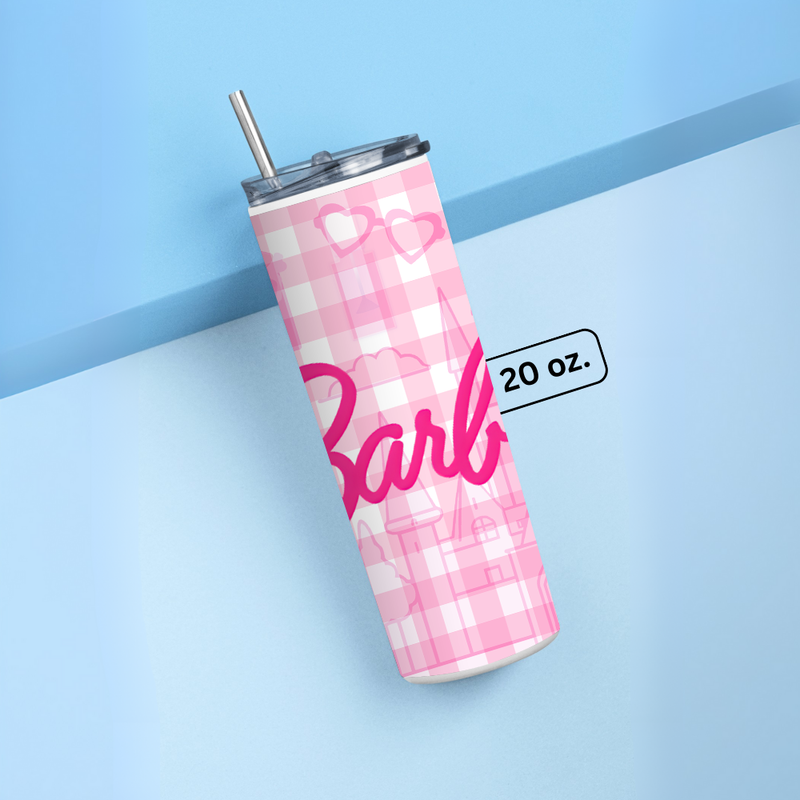 "BARBIE THEME" Tumbler with Metal Straw