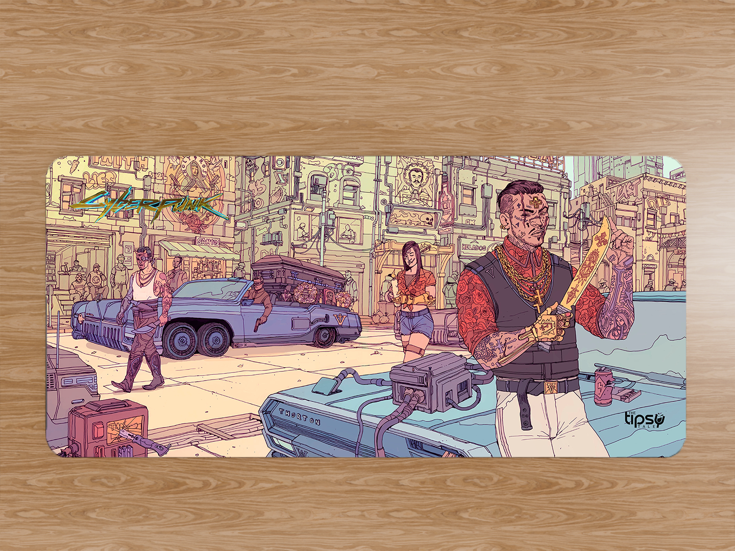 "CYBERPUNK GAMING STREET VIEW" Gaming Mousepad- Elevate Your Gaming Experience