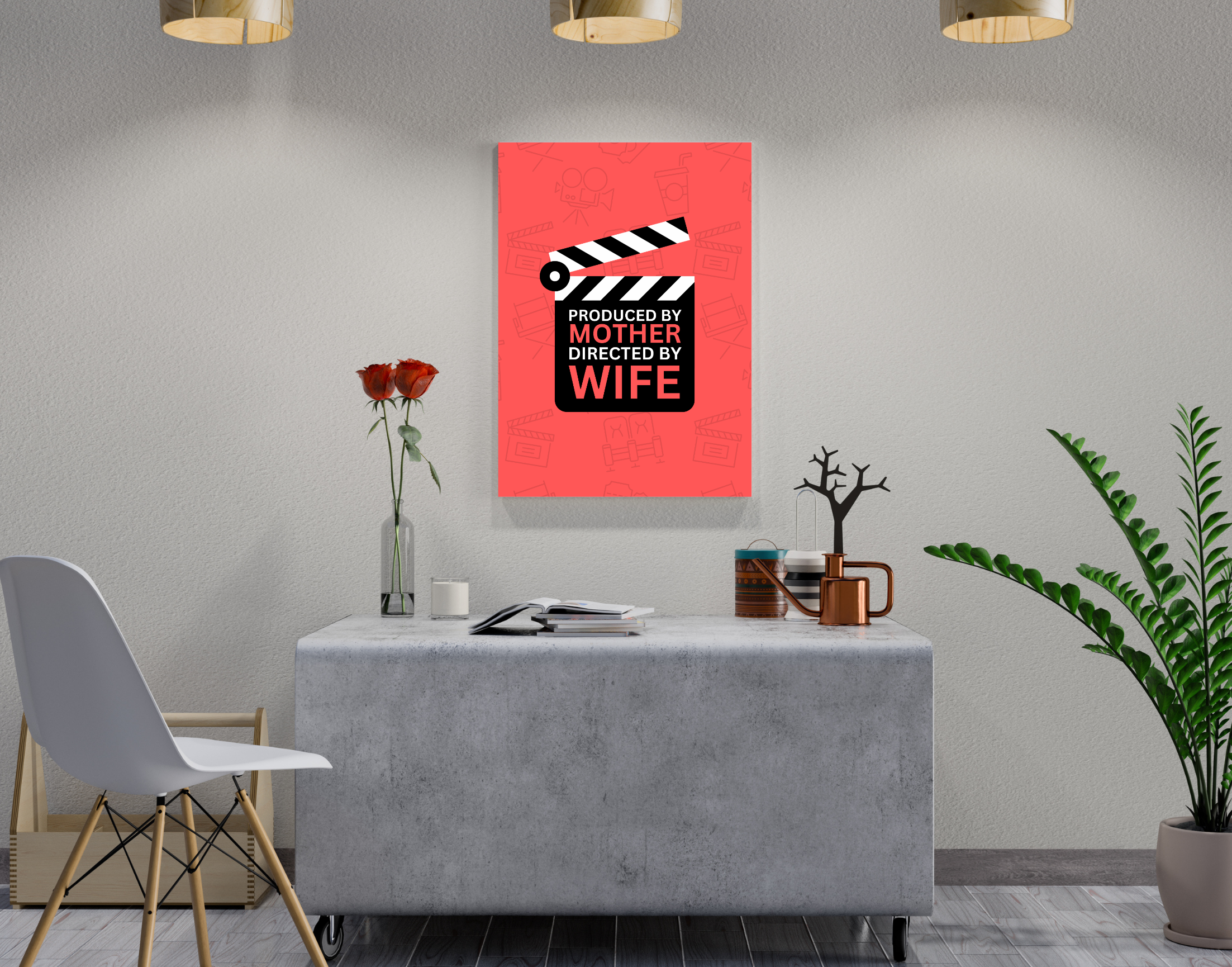 "PRODUCED BY MOTHER,DIRECTED BY WIFE-WOMEN EDITION"- Shiny & Sturdy Metallic Poster Art That Pops & Sticks (Literally!)