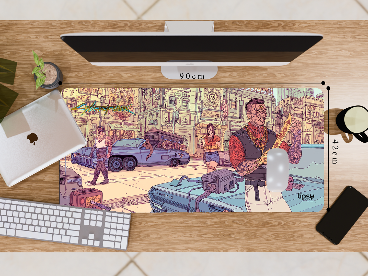 "CYBERPUNK GAMING STREET VIEW" Gaming Mousepad- Elevate Your Gaming Experience