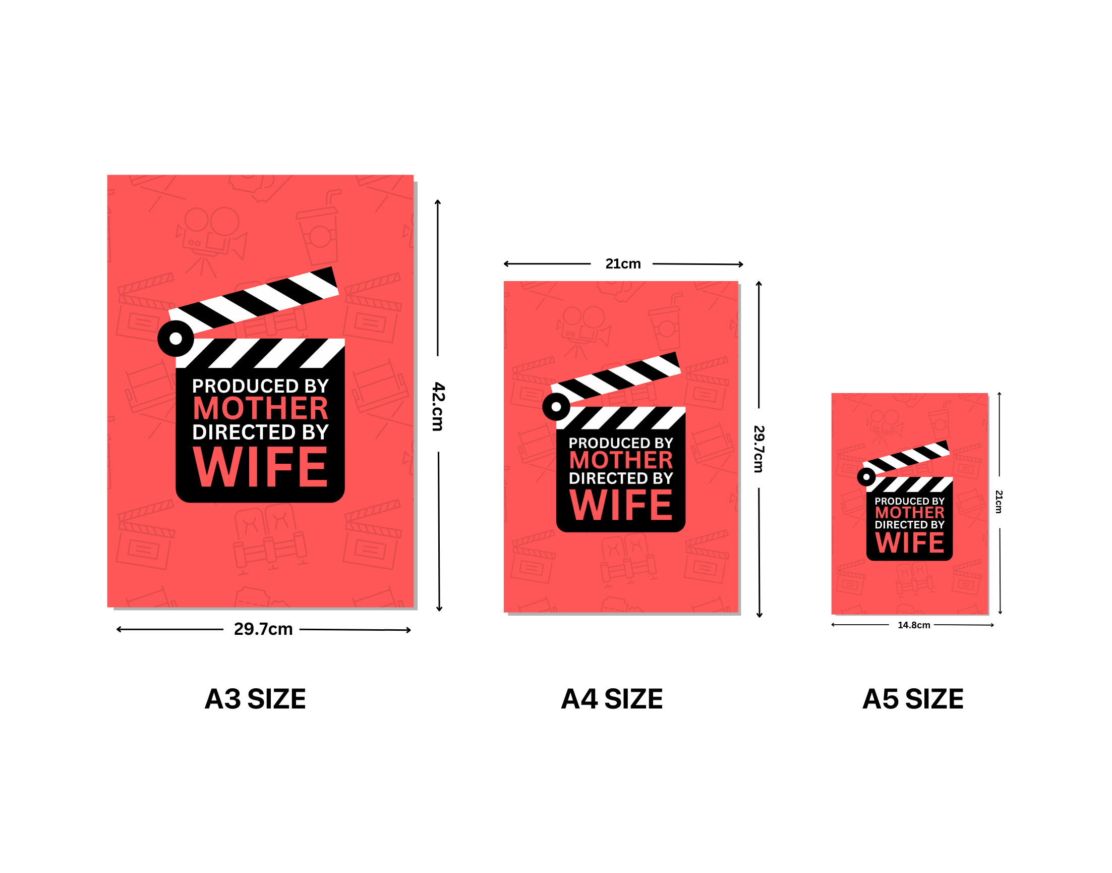 "PRODUCED BY MOTHER,DIRECTED BY WIFE-WOMEN EDITION"- Shiny & Sturdy Metallic Poster Art That Pops & Sticks (Literally!)