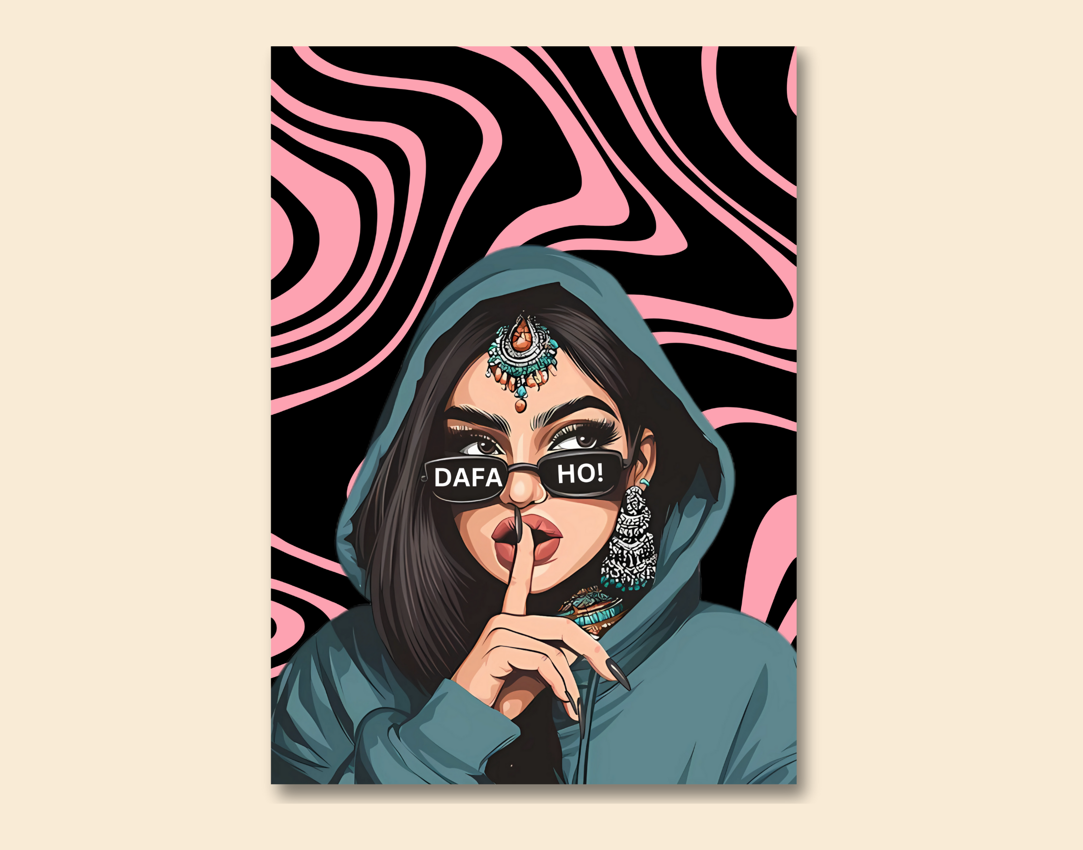 "DAFA HO-WOMEN EDITION"- Shiny & Sturdy Metallic Poster Art That Pops & Sticks (Literally!)