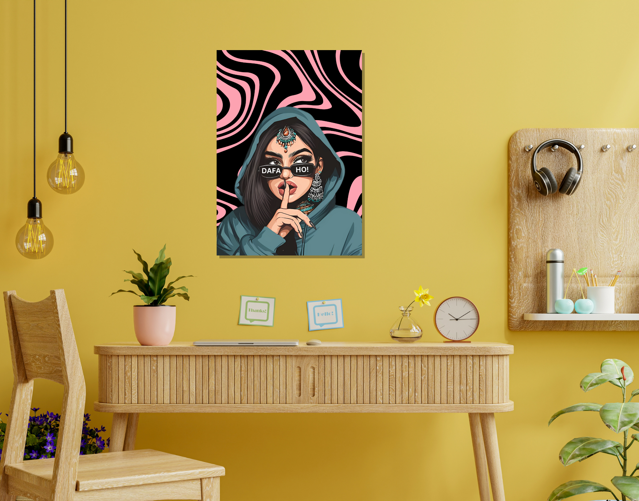 "DAFA HO-WOMEN EDITION"- Shiny & Sturdy Metallic Poster Art That Pops & Sticks (Literally!)