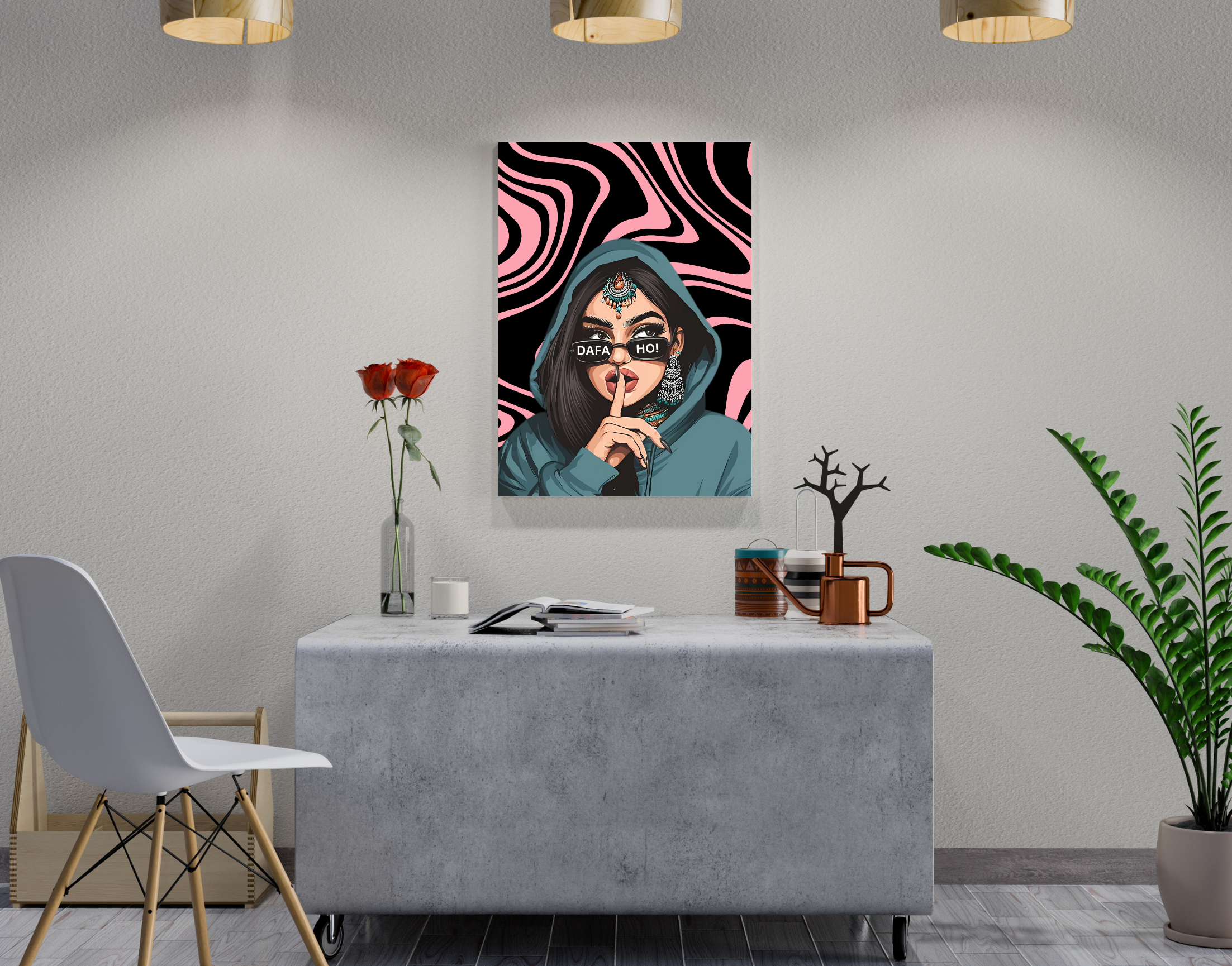 "DAFA HO-WOMEN EDITION"- Shiny & Sturdy Metallic Poster Art That Pops & Sticks (Literally!)