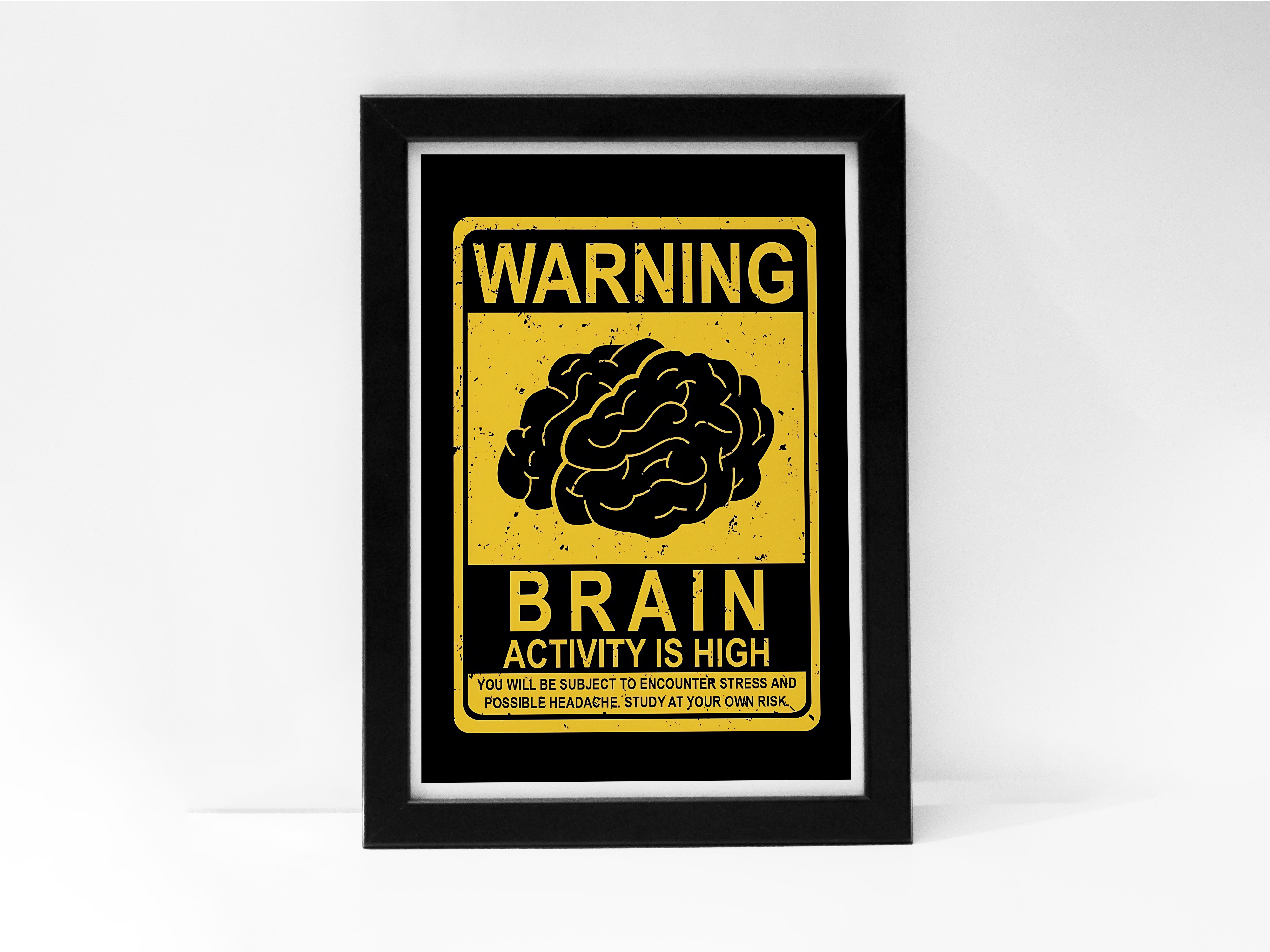 "Brain Activity High: Warning Theme" Poster: Add a Touch of Personality to Your Space