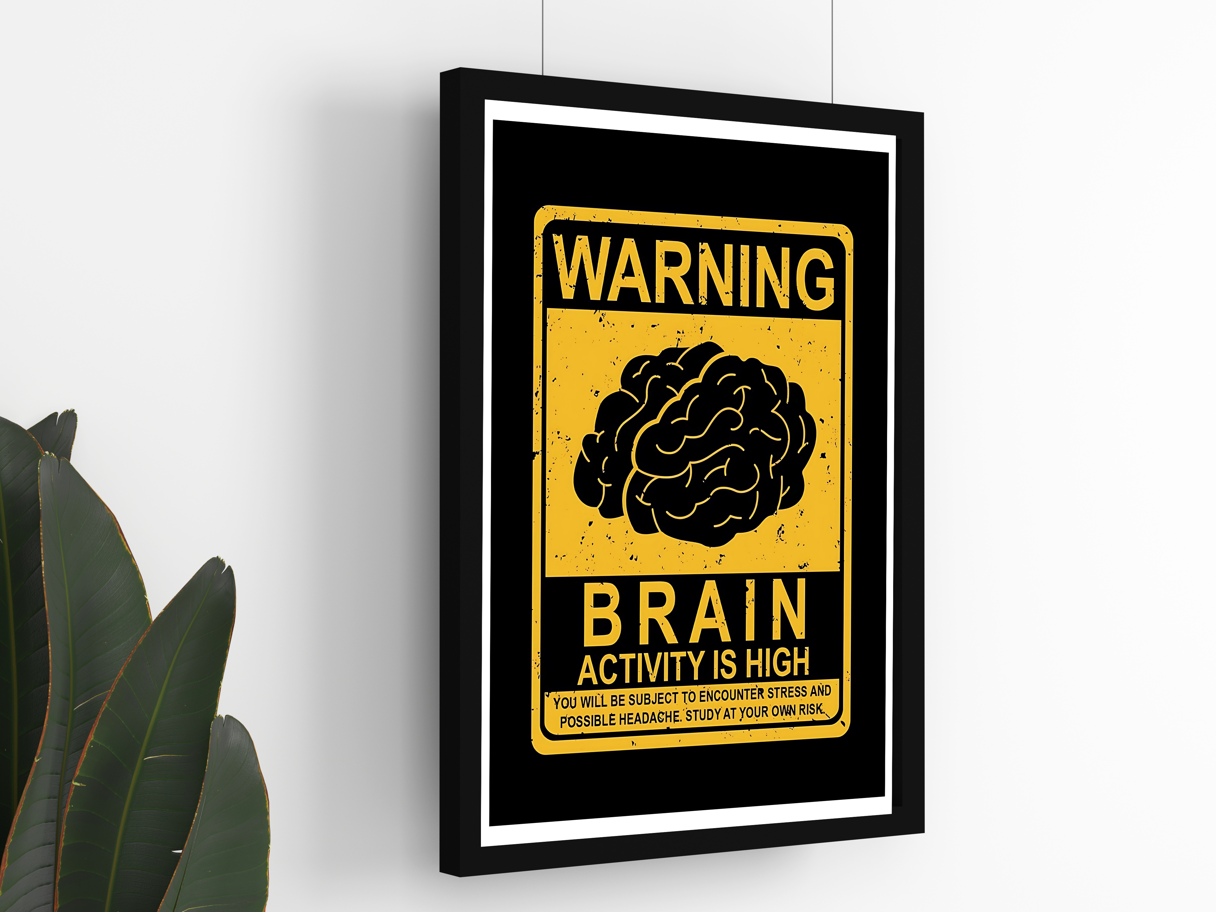 "Brain Activity High: Warning Theme" Poster: Add a Touch of Personality to Your Space