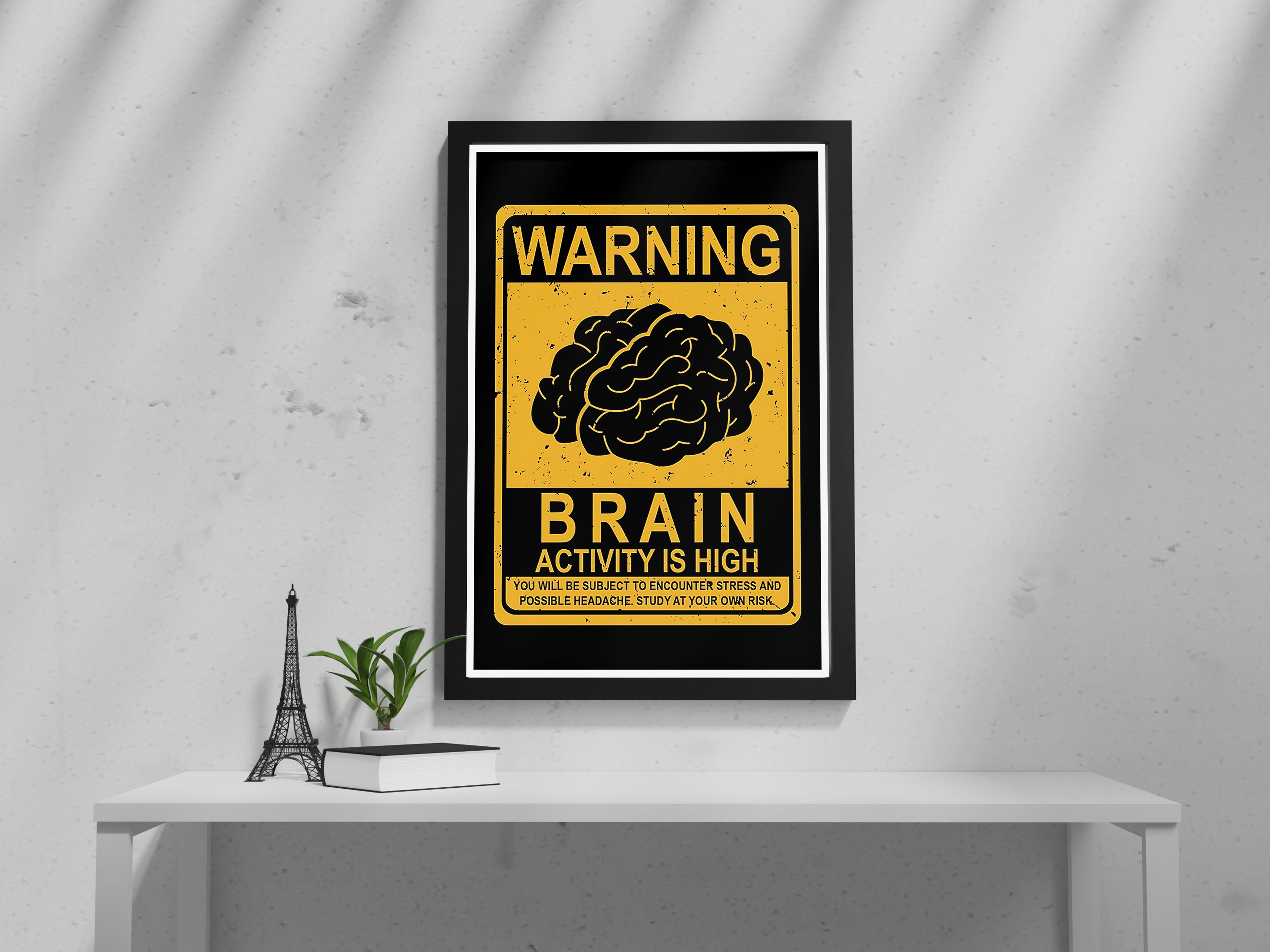 "Brain Activity High: Warning Theme" Poster: Add a Touch of Personality to Your Space