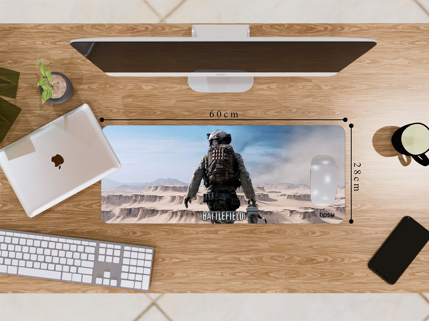 "BATTLEFIELD DESERT BATTLE GAMING" Gaming Mousepad- Elevate Your Gaming Experience