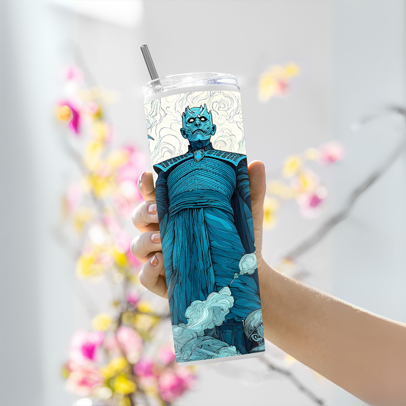 "THE NIGHT KING - GOT" Tumbler with Metal Straw