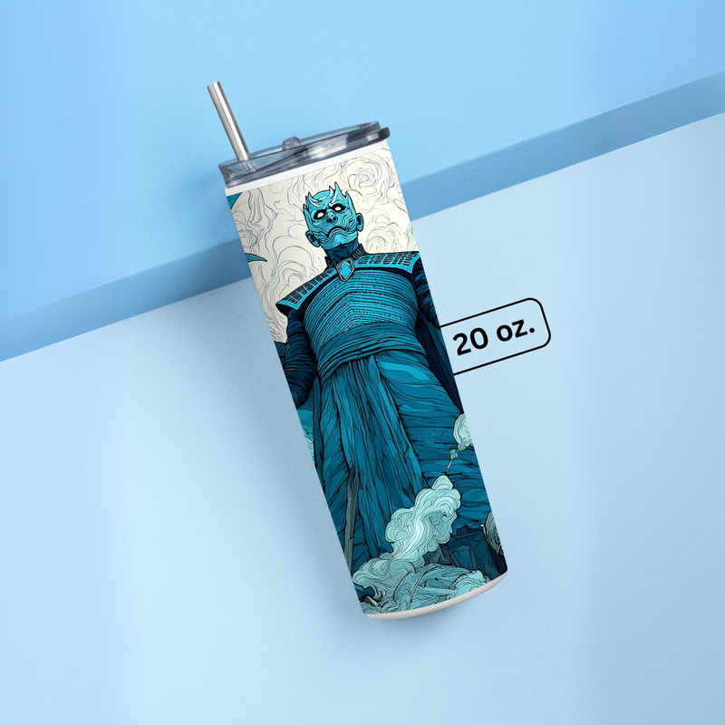 "THE NIGHT KING - GOT" Tumbler with Metal Straw