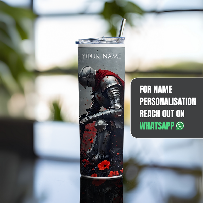 "A KNIGHT OF SEVEN KINGDOM" Tumbler with Metal Straw