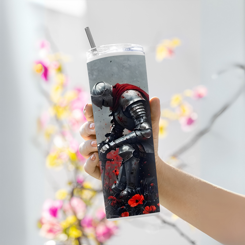 "A KNIGHT OF SEVEN KINGDOM" Tumbler with Metal Straw
