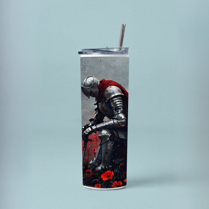 "A KNIGHT OF SEVEN KINGDOM" Tumbler with Metal Straw