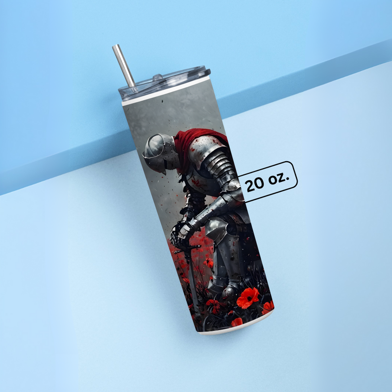 "A KNIGHT OF SEVEN KINGDOM" Tumbler with Metal Straw