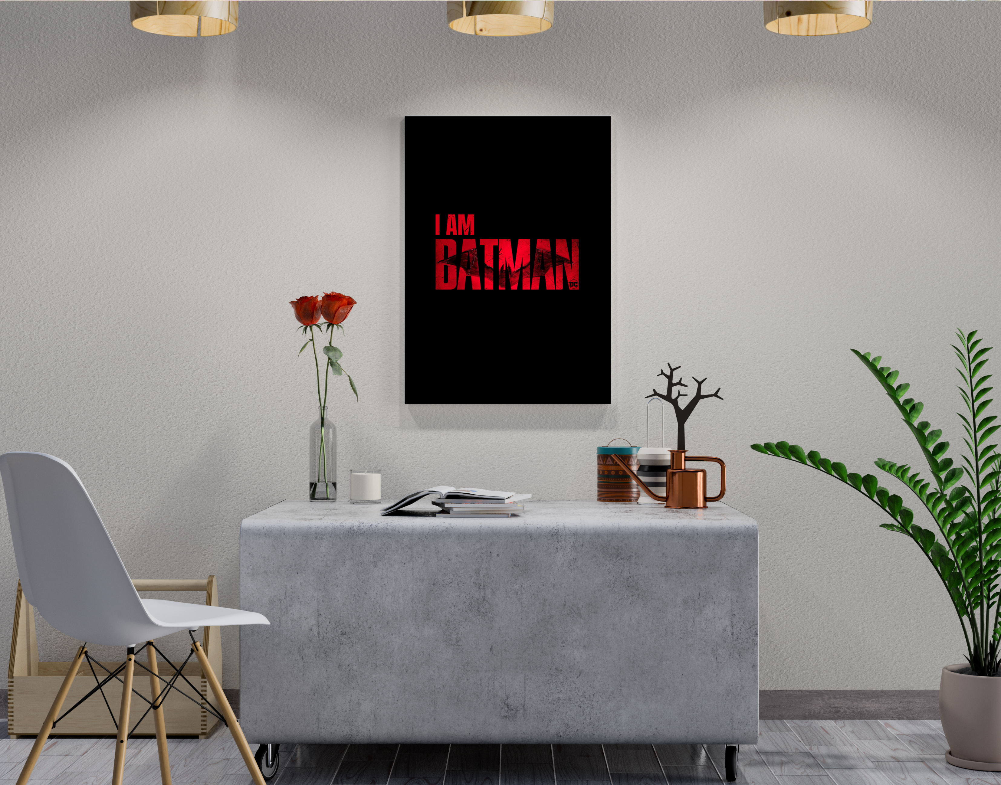"I AM BATMAN-DC COMICS"- Shiny & Sturdy Metallic Poster Art That Pops & Sticks (Literally!)