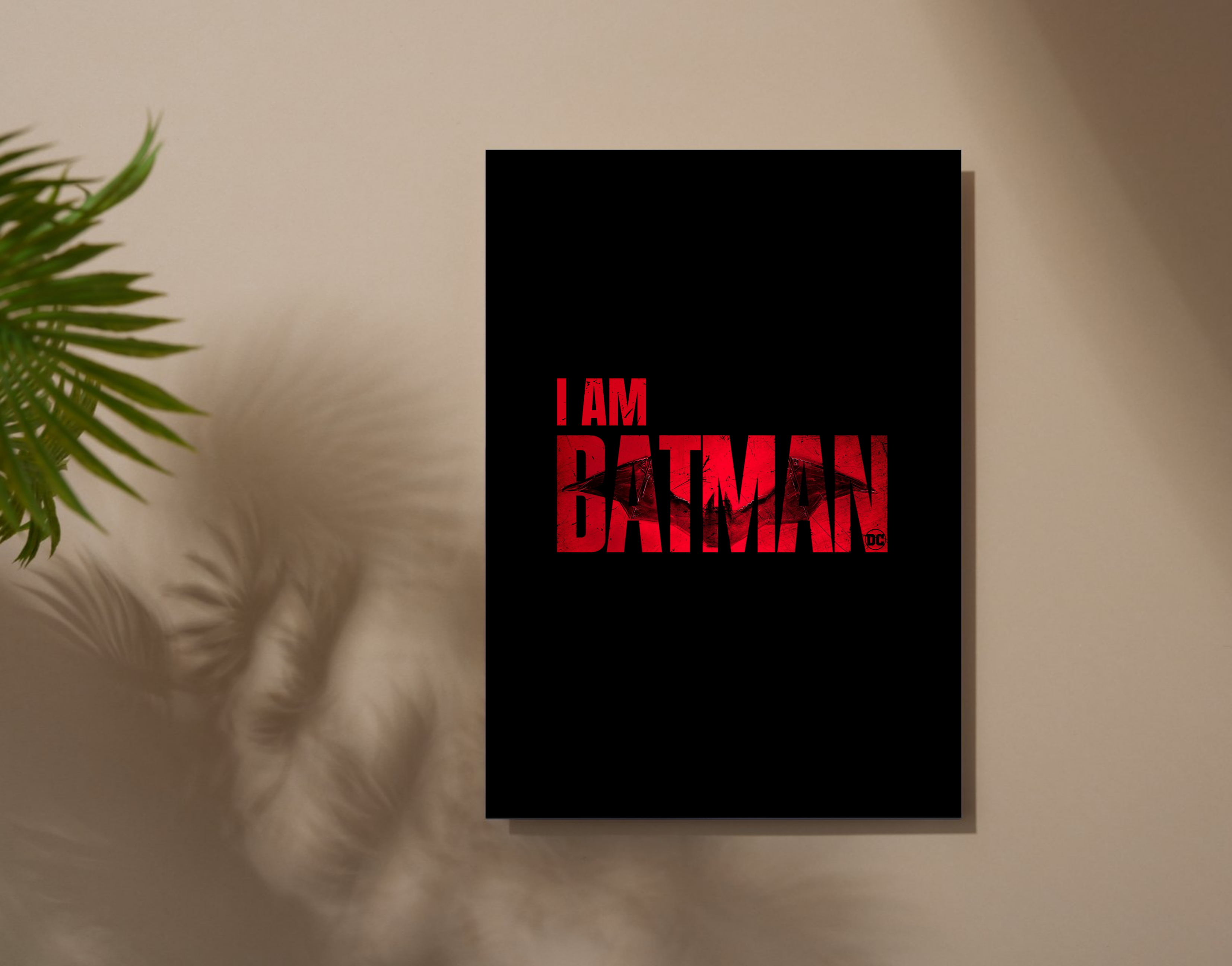 "I AM BATMAN-DC COMICS"- Shiny & Sturdy Metallic Poster Art That Pops & Sticks (Literally!)