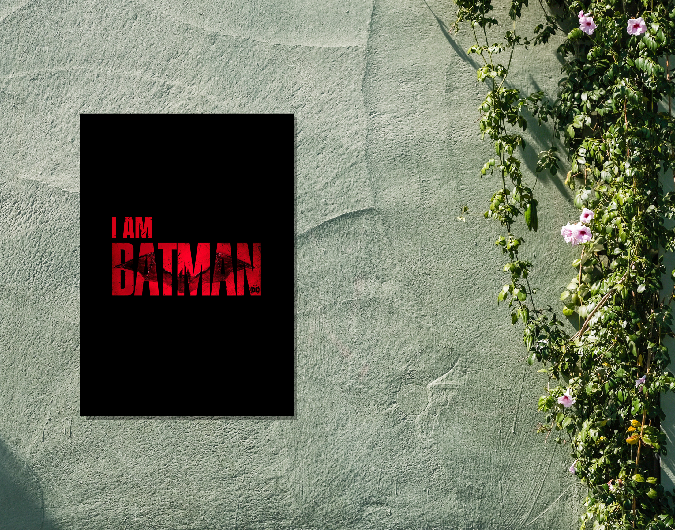 "I AM BATMAN-DC COMICS"- Shiny & Sturdy Metallic Poster Art That Pops & Sticks (Literally!)