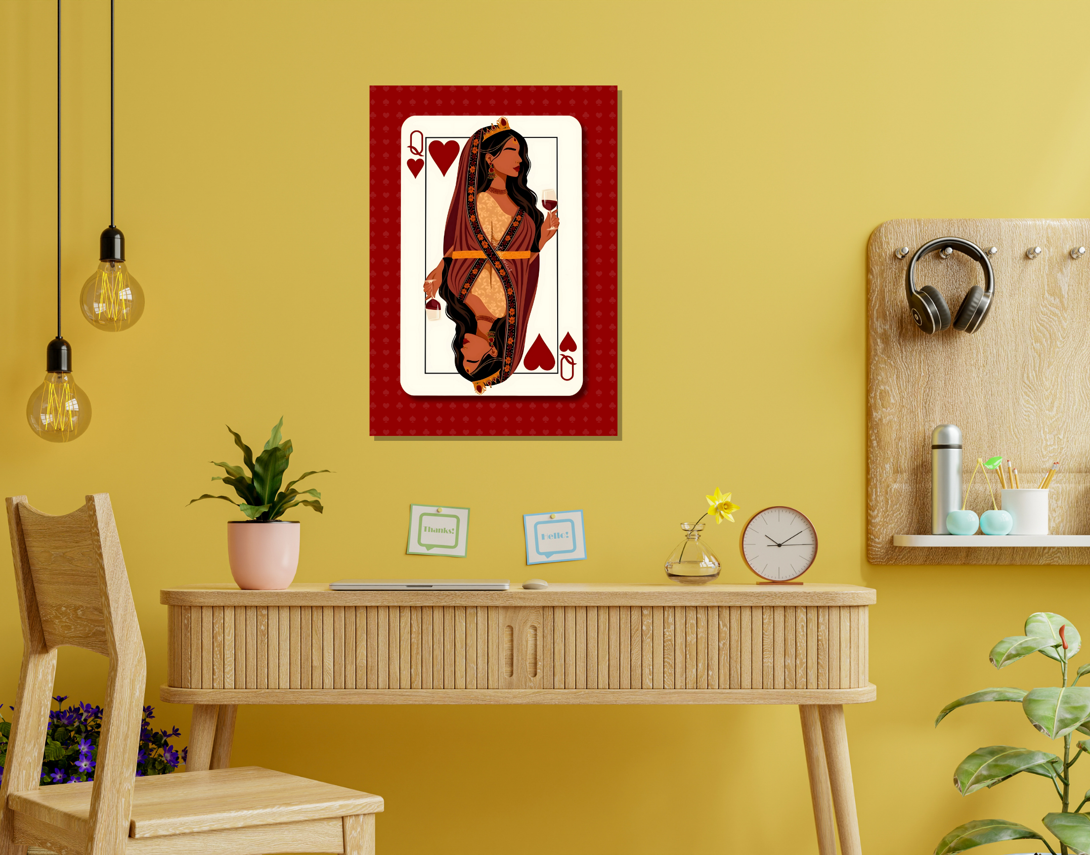 "QUEEN OF CARDS-WOMEN EDITION"- Shiny & Sturdy Metallic Poster Art That Pops & Sticks (Literally!)