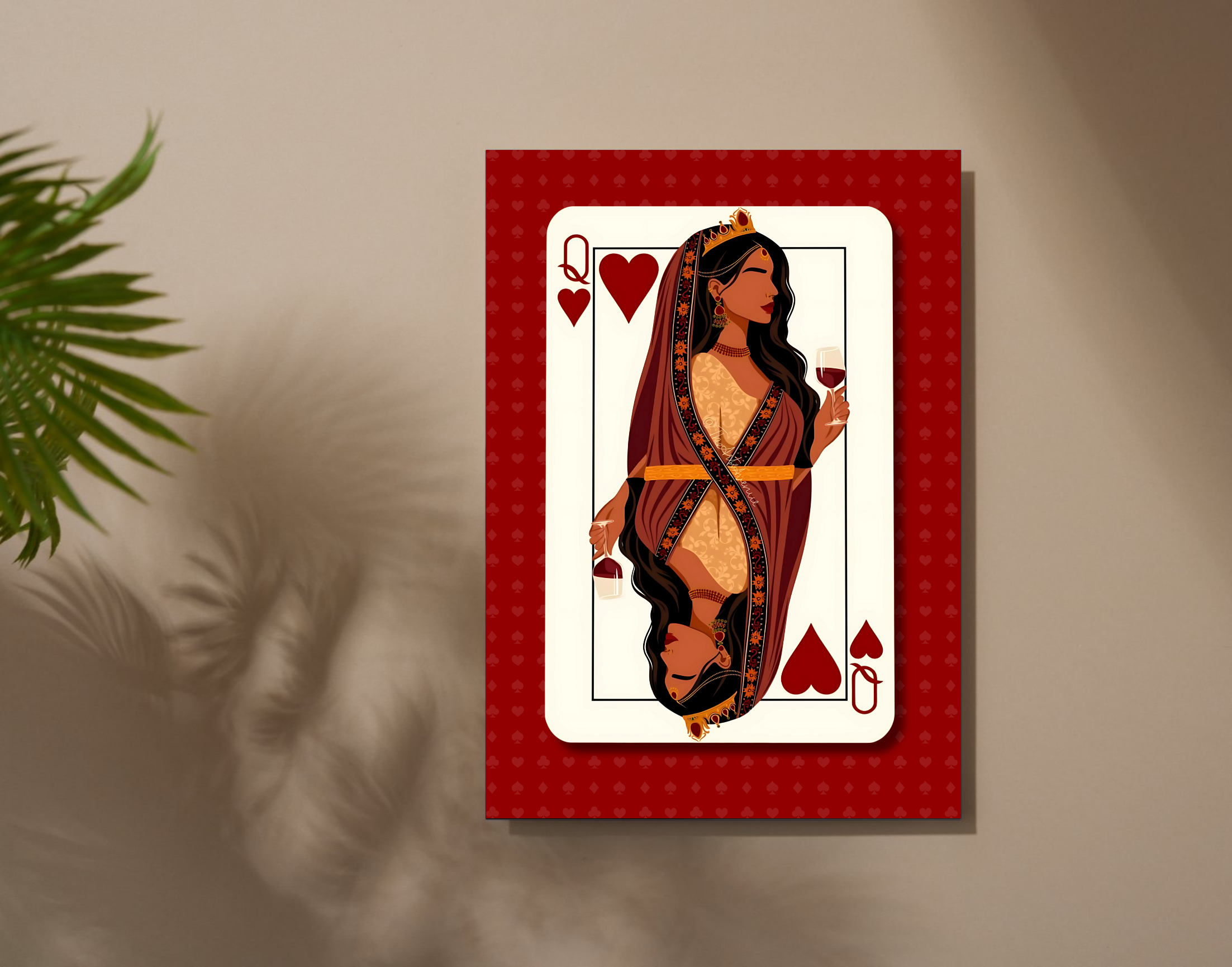 "QUEEN OF CARDS-WOMEN EDITION"- Shiny & Sturdy Metallic Poster Art That Pops & Sticks (Literally!)