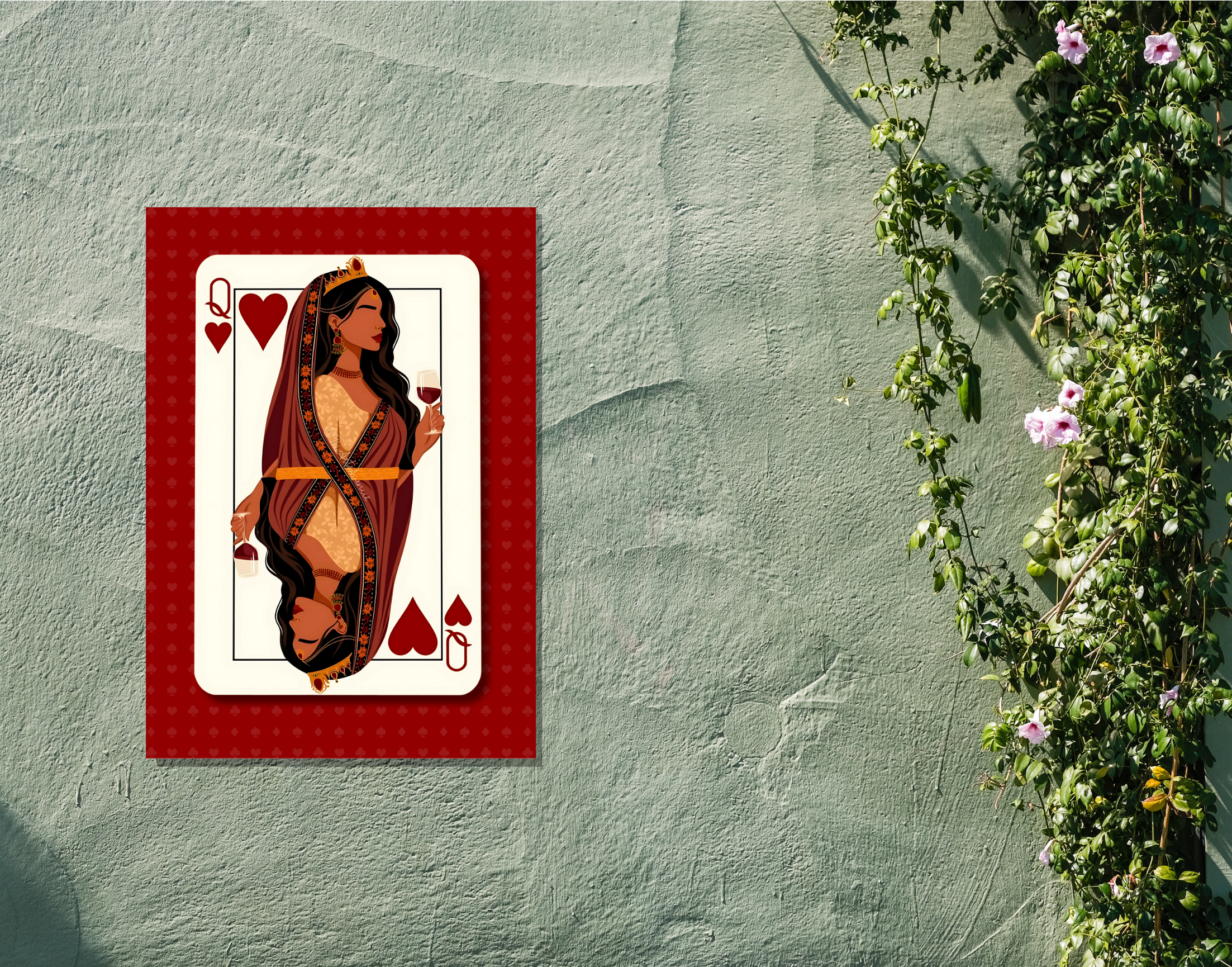 "QUEEN OF CARDS-WOMEN EDITION"- Shiny & Sturdy Metallic Poster Art That Pops & Sticks (Literally!)
