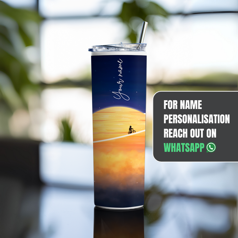 "CYCLE THE UNIVERSE" Tumbler with Metal Straw