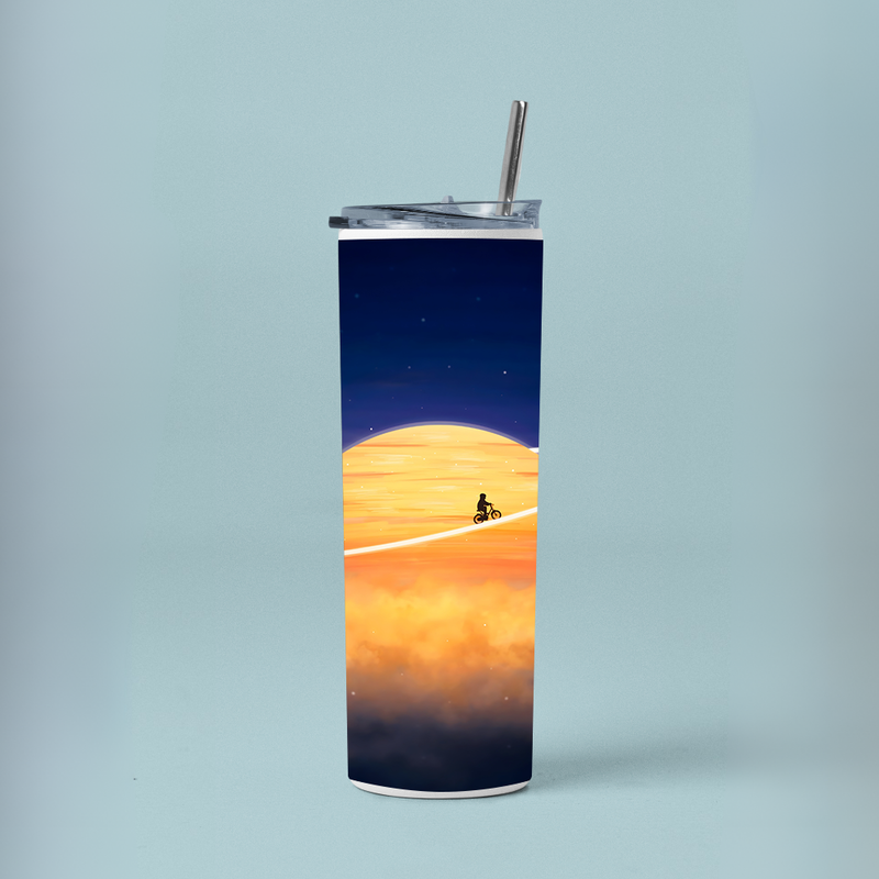 "CYCLE THE UNIVERSE" Tumbler with Metal Straw