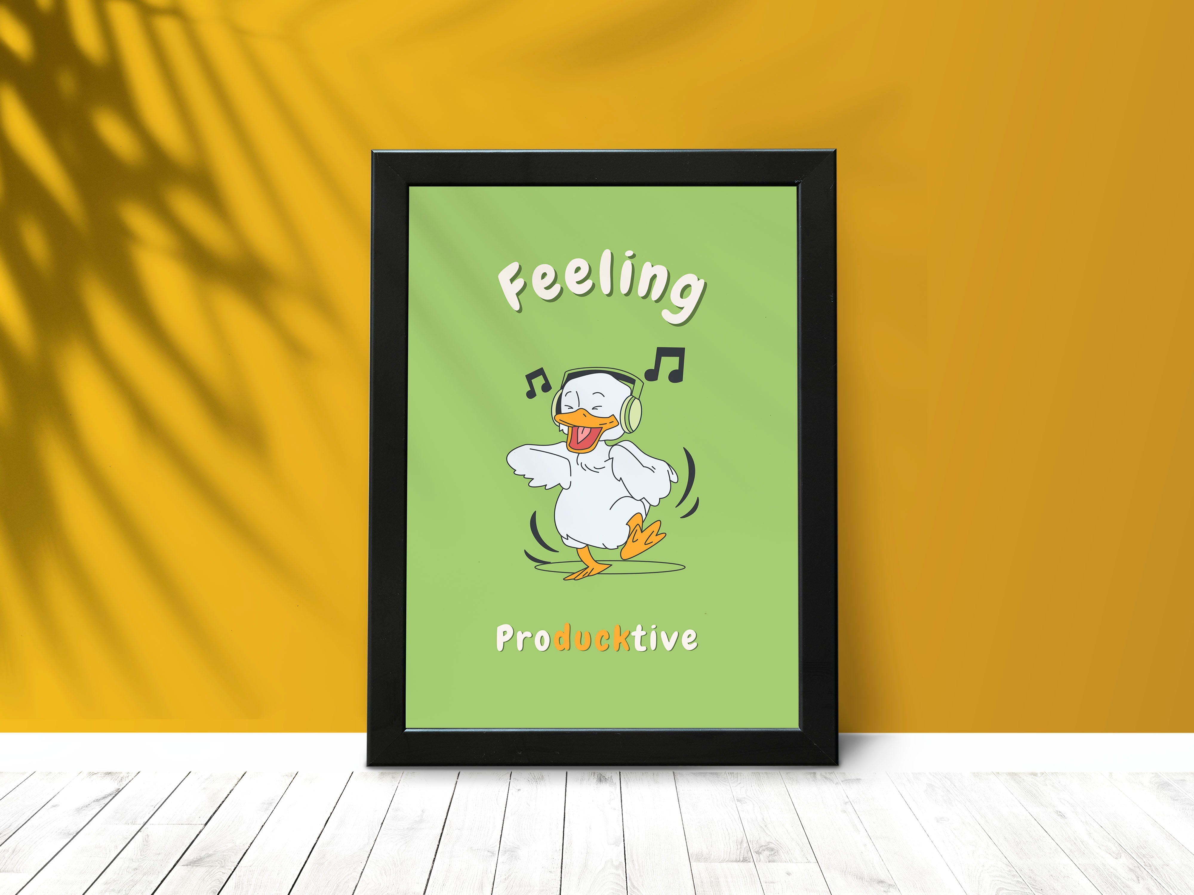 "Feeling Producktive: Fun Version" Poster: Add a Touch of Personality to Your Space