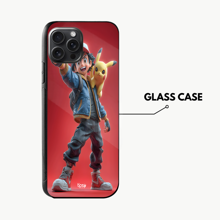 ASH KETCHUM WITH PIKACHU -Mobile Covers Shock Resistant, Slim & Stylish Cases