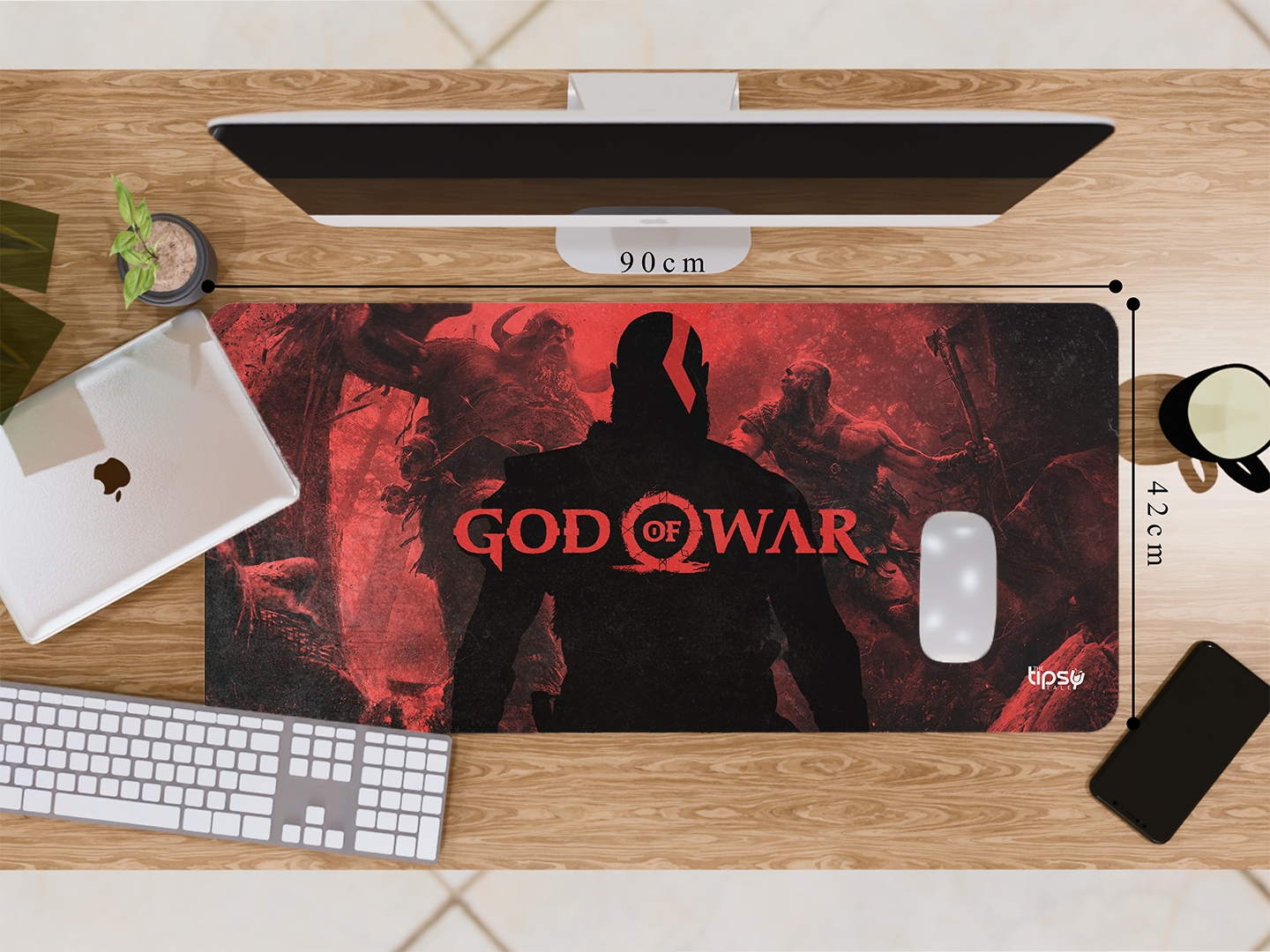 "GOD OF WAR GAMING SHADOW" Gaming Mousepad- Elevate Your Gaming Experience