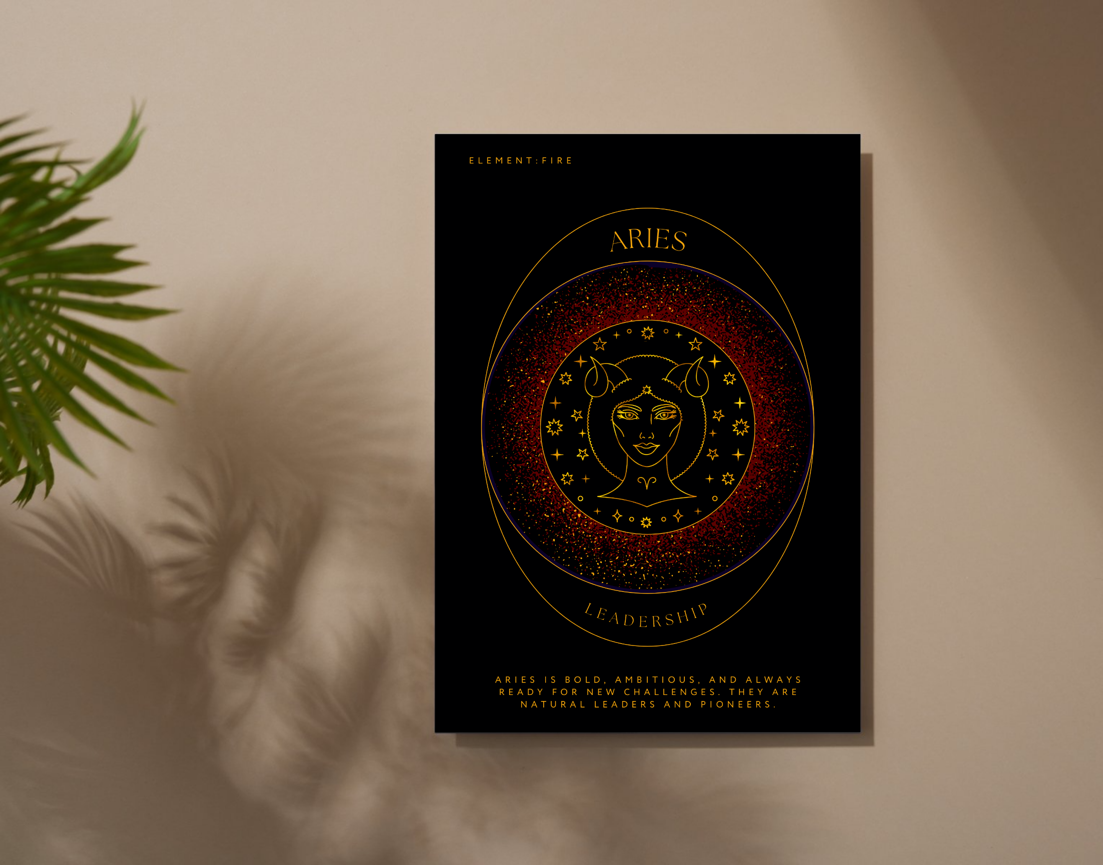"ARIES-ZODIAC EDITION"- Shiny & Sturdy Metallic Poster Art That Pops & Sticks (Literally!)