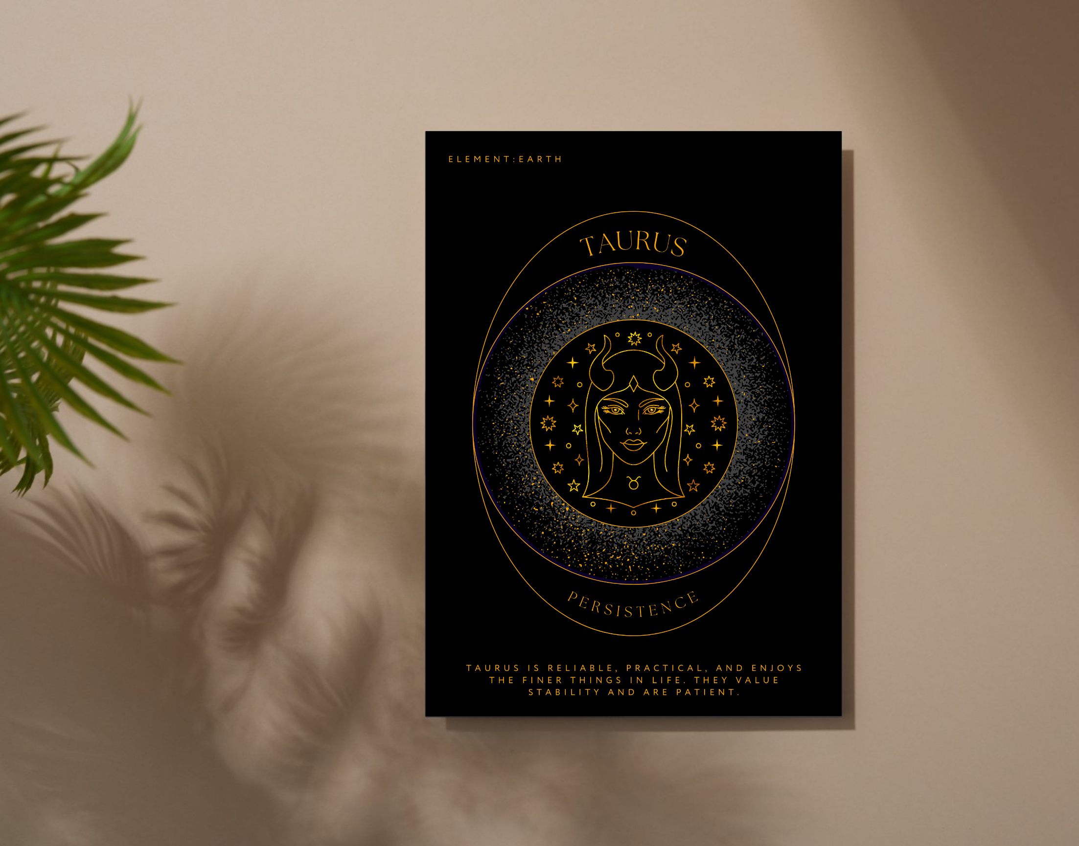 "TAURUS-ZODIAC EDITION"- Shiny & Sturdy Metallic Poster Art That Pops & Sticks (Literally!)