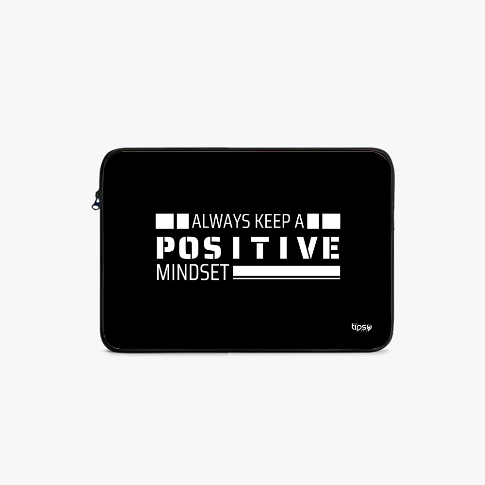 "POSITIVE MINDSET" Laptop Sleeves:Bold Modern Design for Every Size