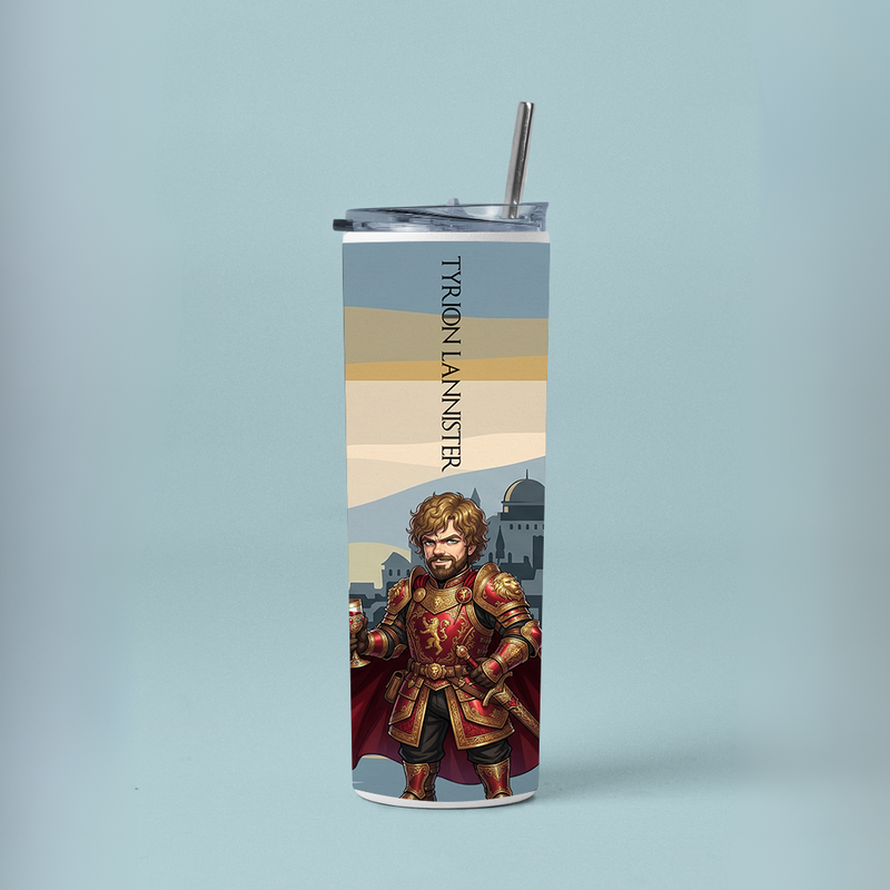"TYRION LANNISTER - THE DWARF" Tumbler with Metal Straw