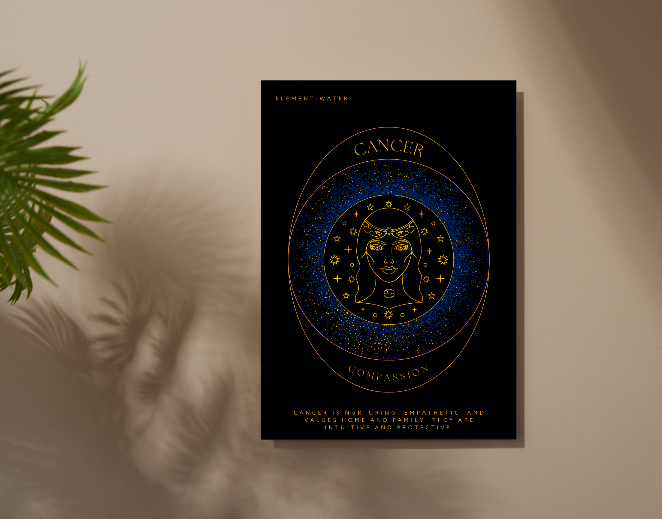 "CANCER-ZODIAC EDITION"- Shiny & Sturdy Metallic Poster Art That Pops & Sticks (Literally!)