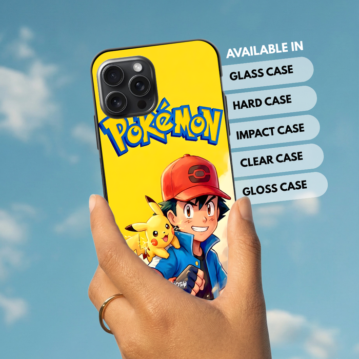 POKEMON : ASH & PIKACHU -Mobile Covers Shock Resistant, Slim & Stylish Cases