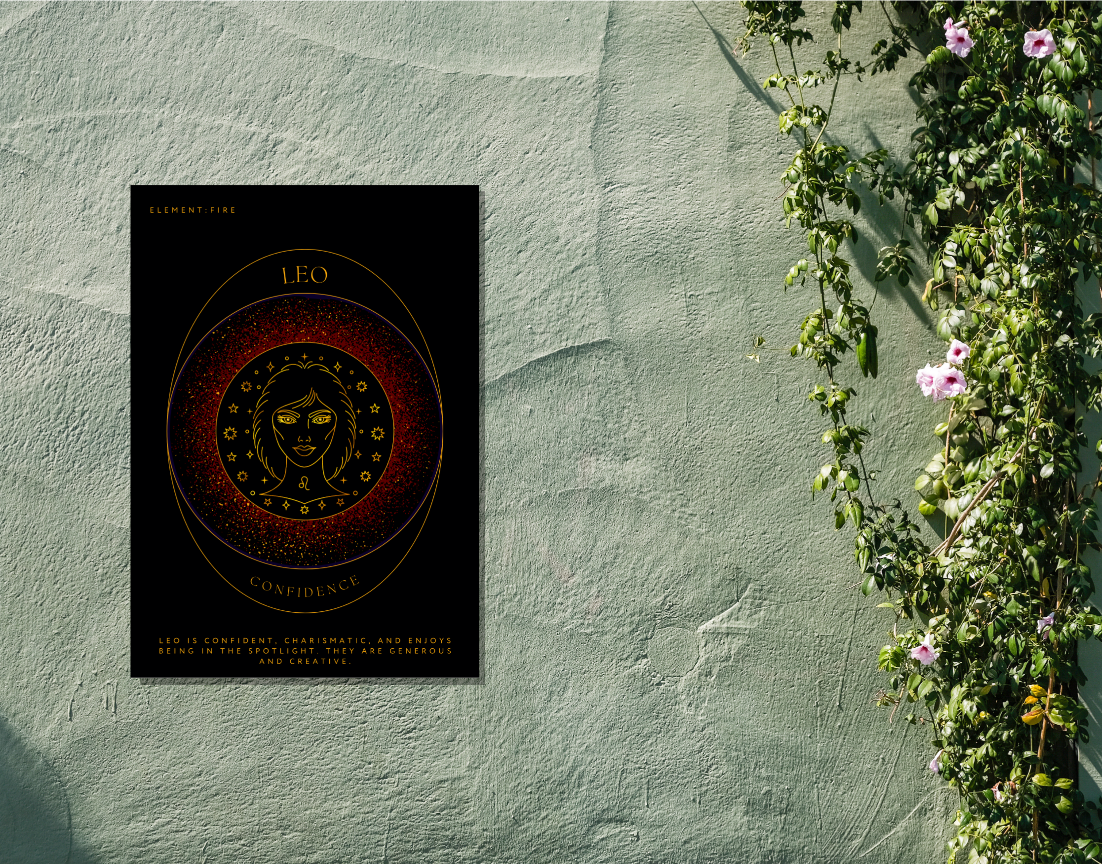 "LEO-ZODIAC EDITION"- Shiny & Sturdy Metallic Poster Art That Pops & Sticks (Literally!)