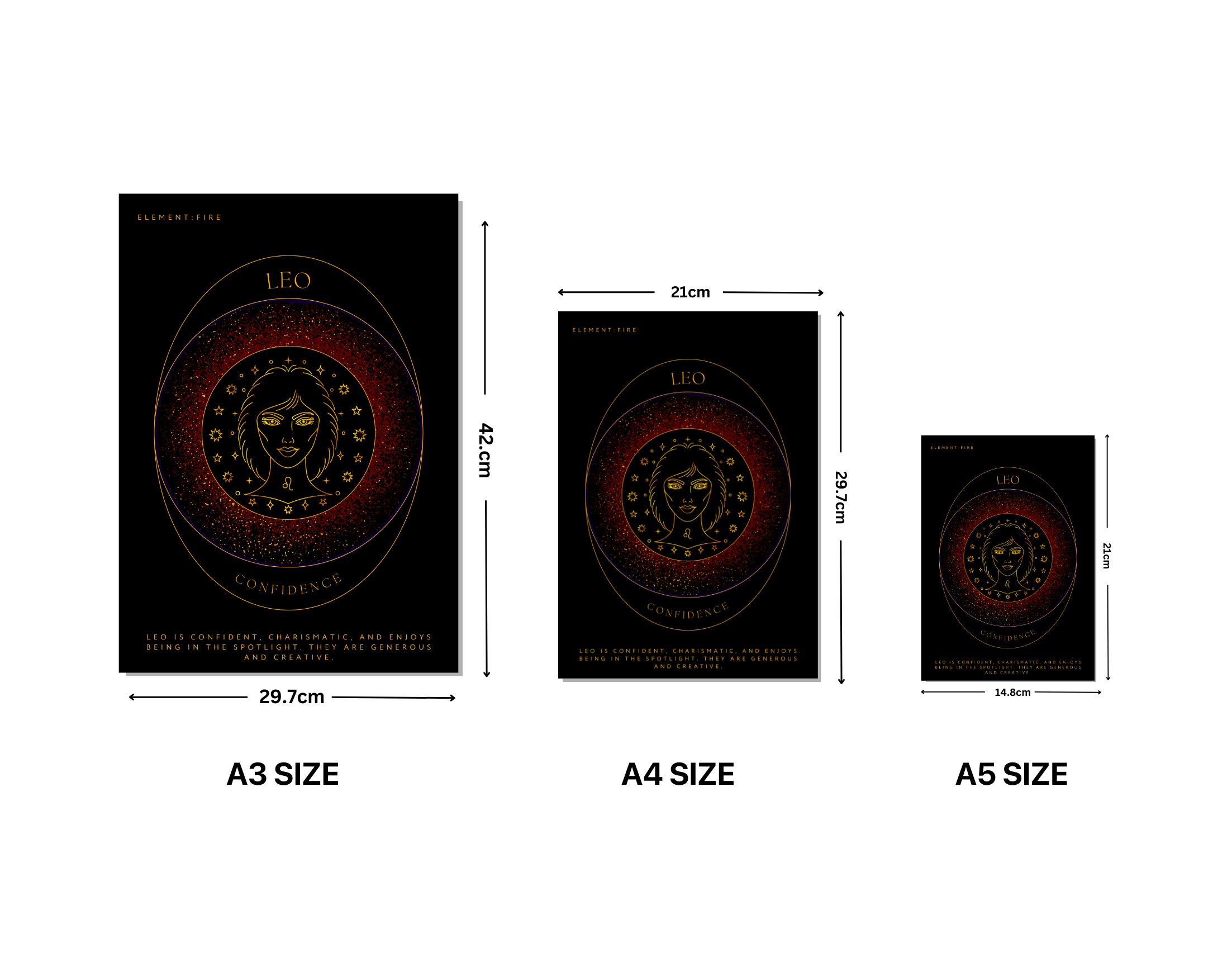 "LEO-ZODIAC EDITION"- Shiny & Sturdy Metallic Poster Art That Pops & Sticks (Literally!)
