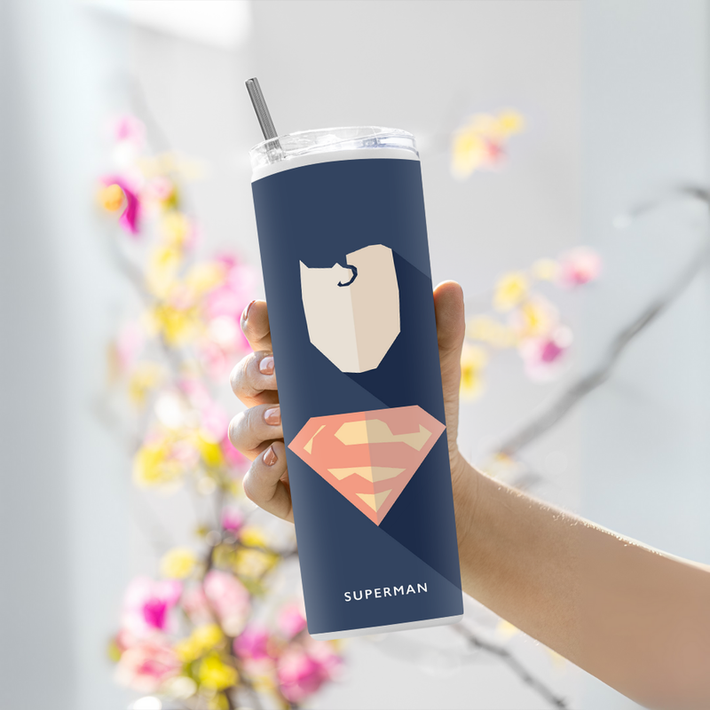"SUPERMAN - DC WB" Tumbler with Metal Straw