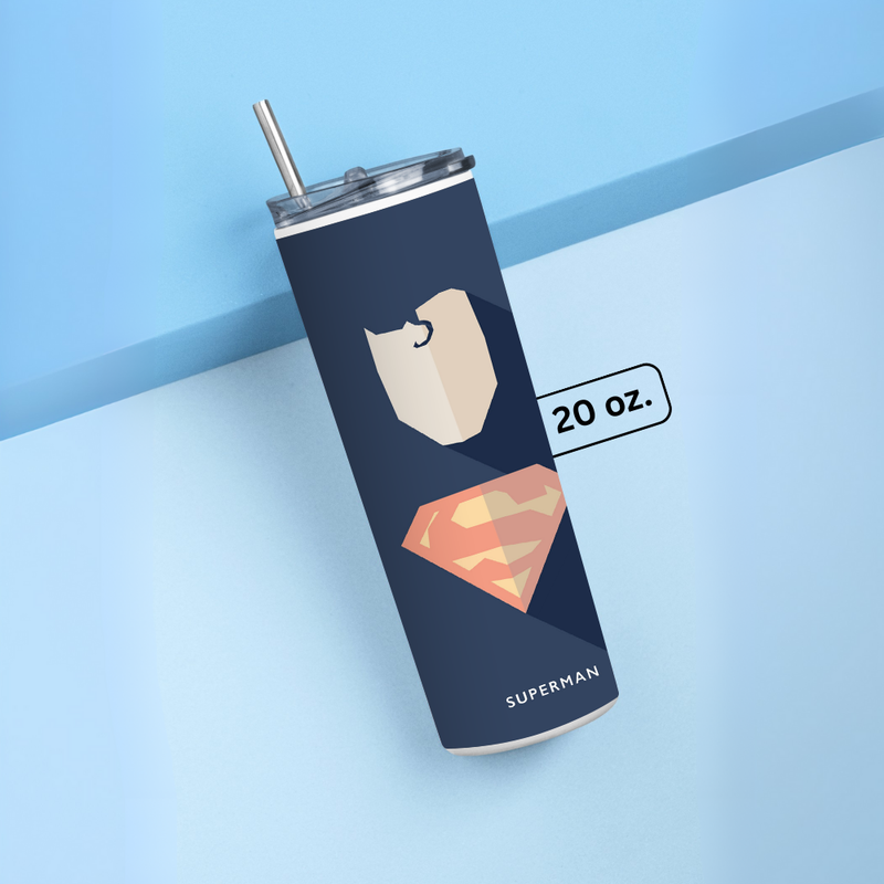 "SUPERMAN - DC WB" Tumbler with Metal Straw