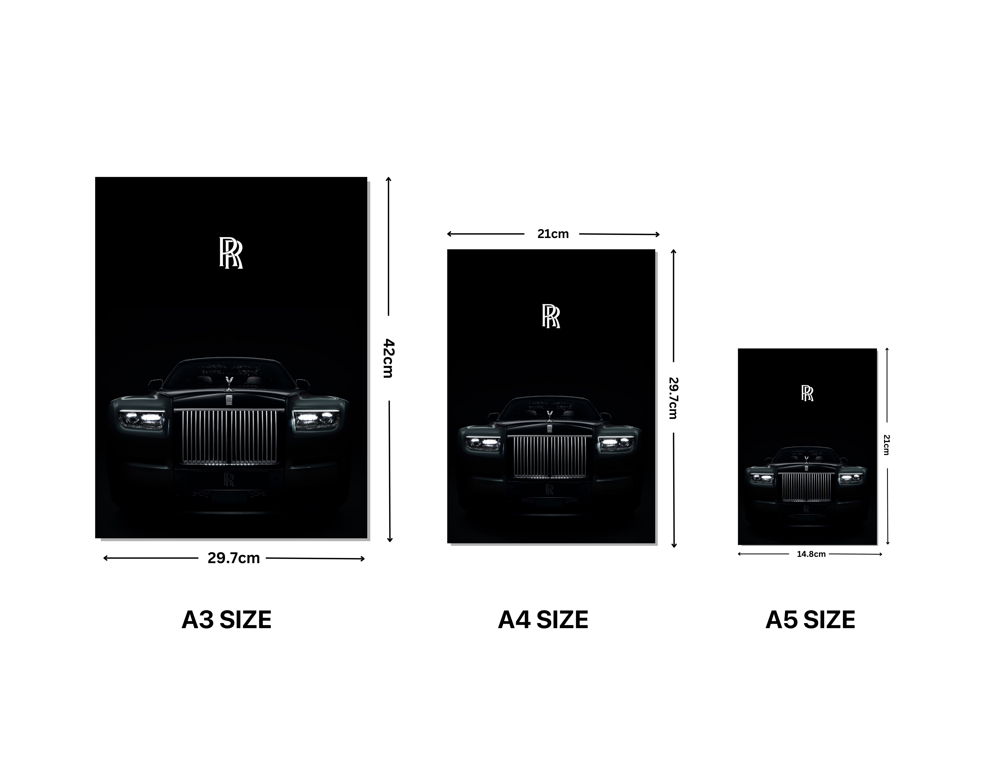 "Rolls Royce- Car Lover"- Shiny & Sturdy Metallic Poster Art That Pops & Sticks (Literally!)