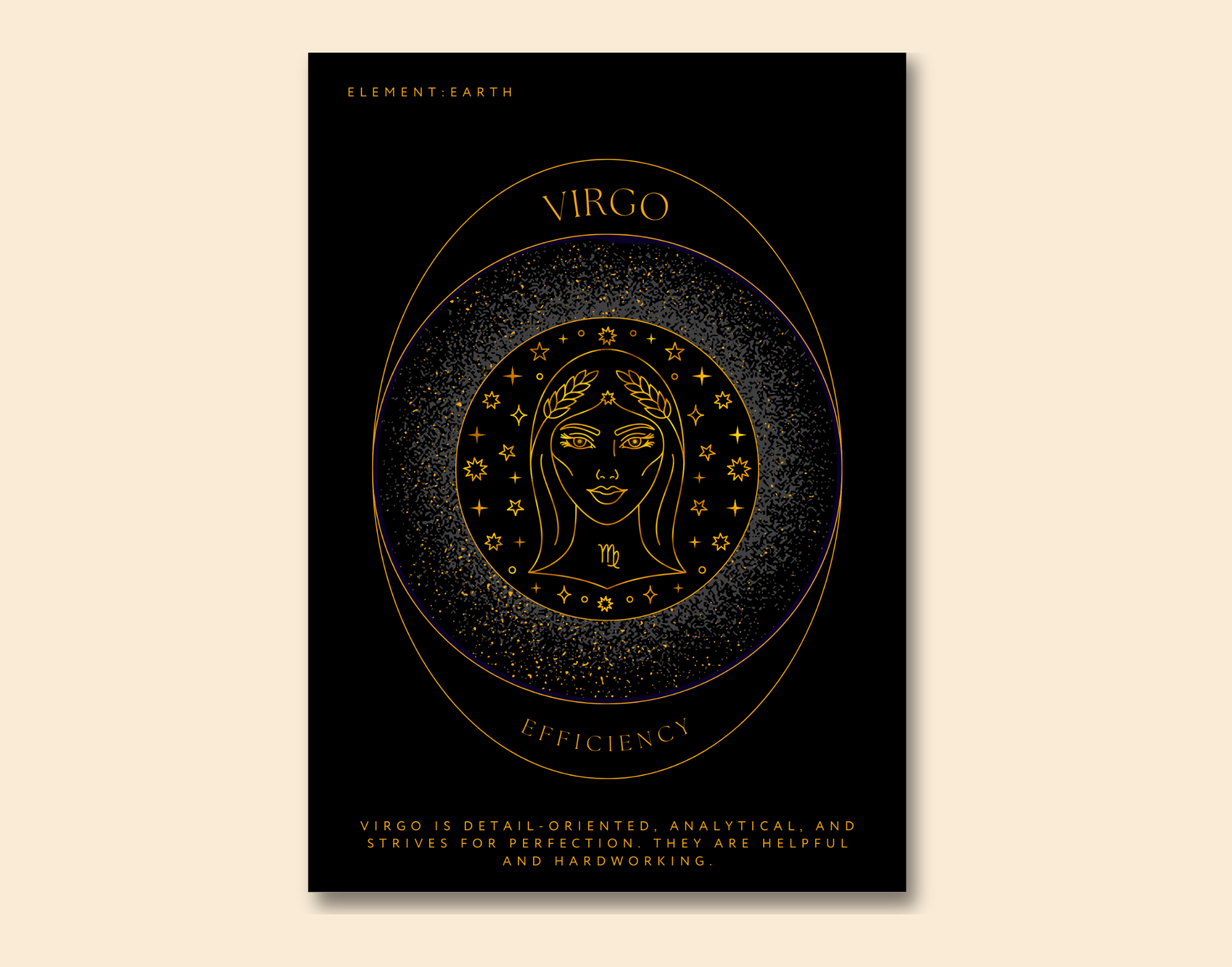 "VIRGO-ZODIAC EDITION"- Shiny & Sturdy Metallic Poster Art That Pops & Sticks (Literally!)