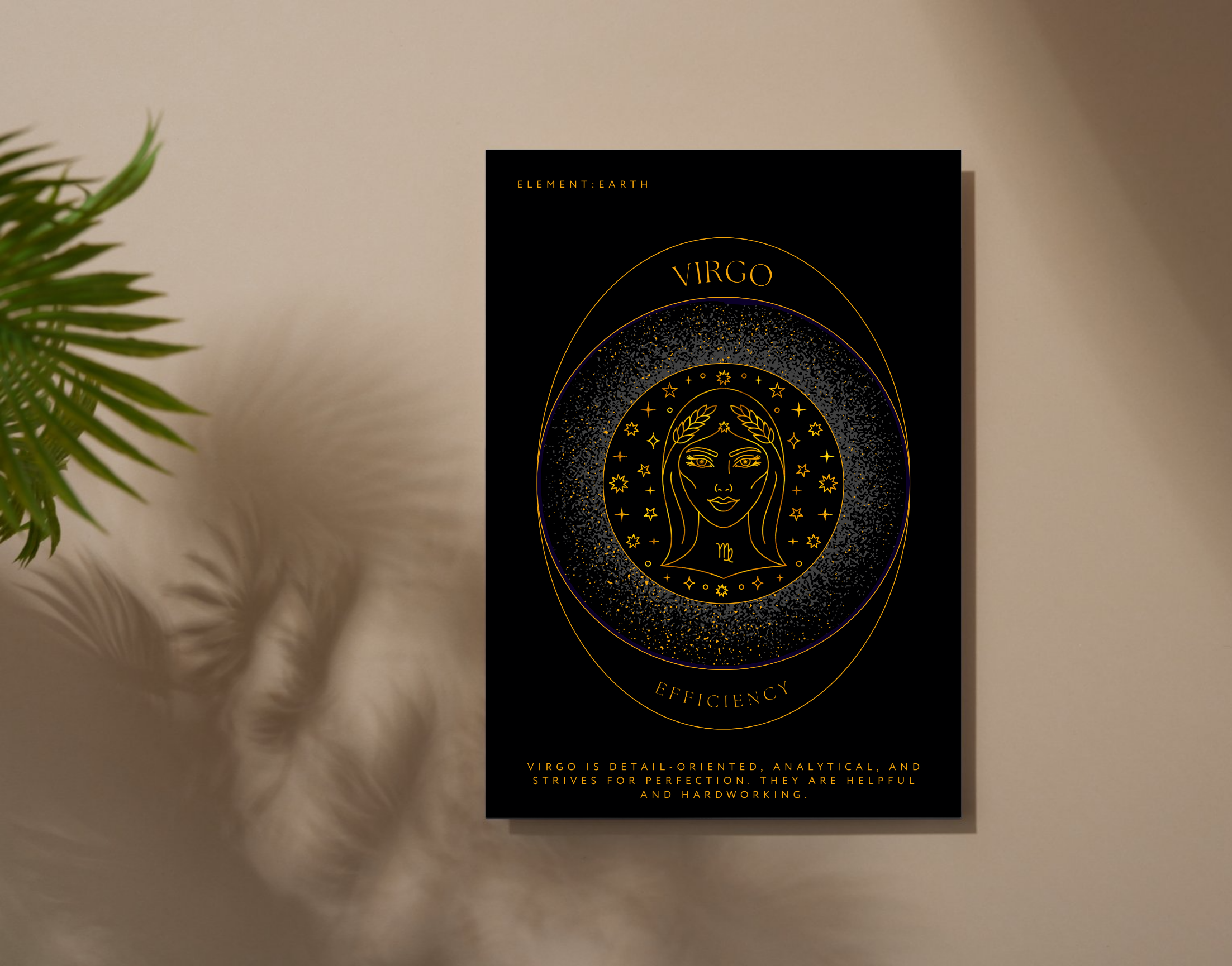 "VIRGO-ZODIAC EDITION"- Shiny & Sturdy Metallic Poster Art That Pops & Sticks (Literally!)
